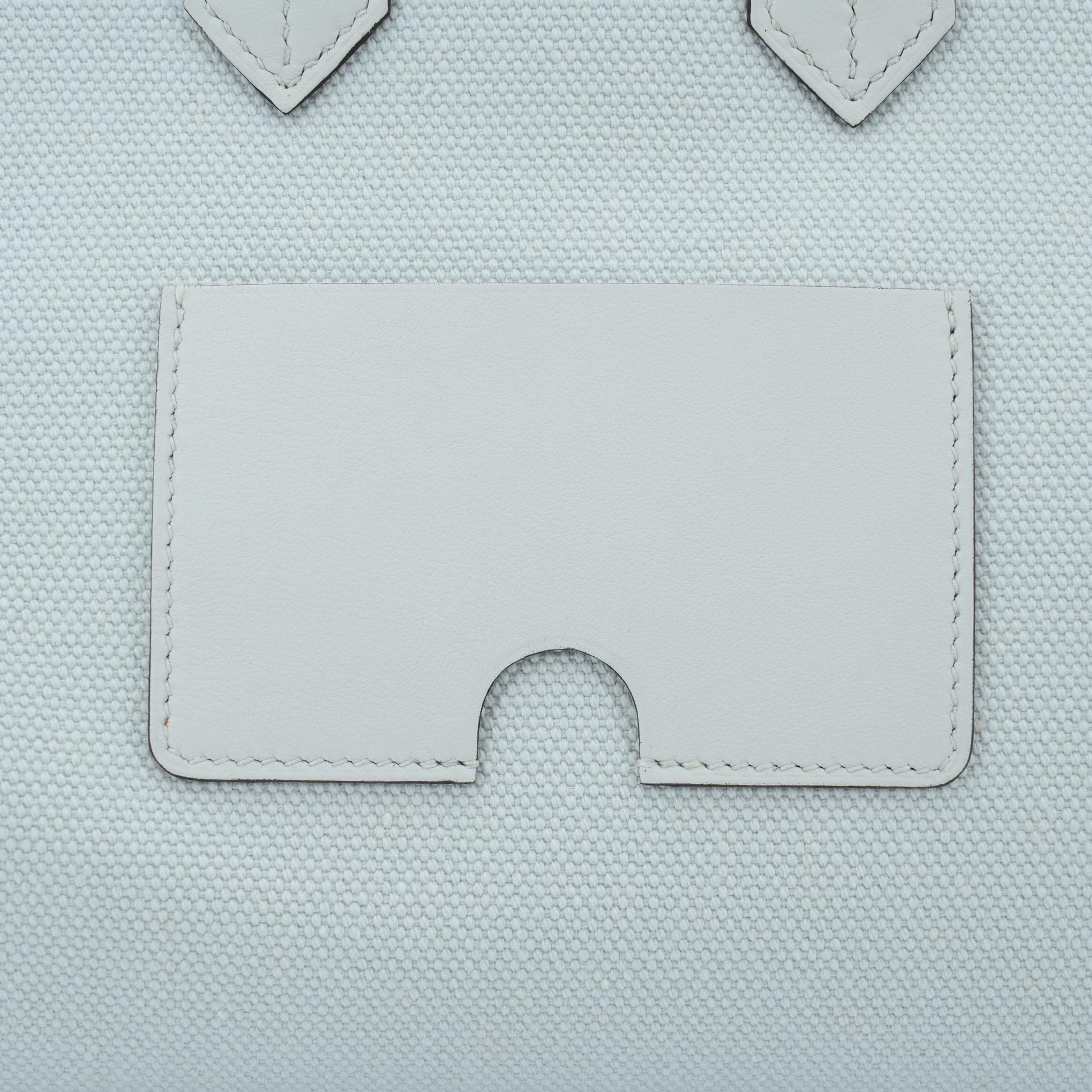 Brand New ( Rank N ) HERMÈS Limited Edition Birkin Cargo 25 Gris Platine (N4) Canvas Swift Palladium hardware K (2025) - 6