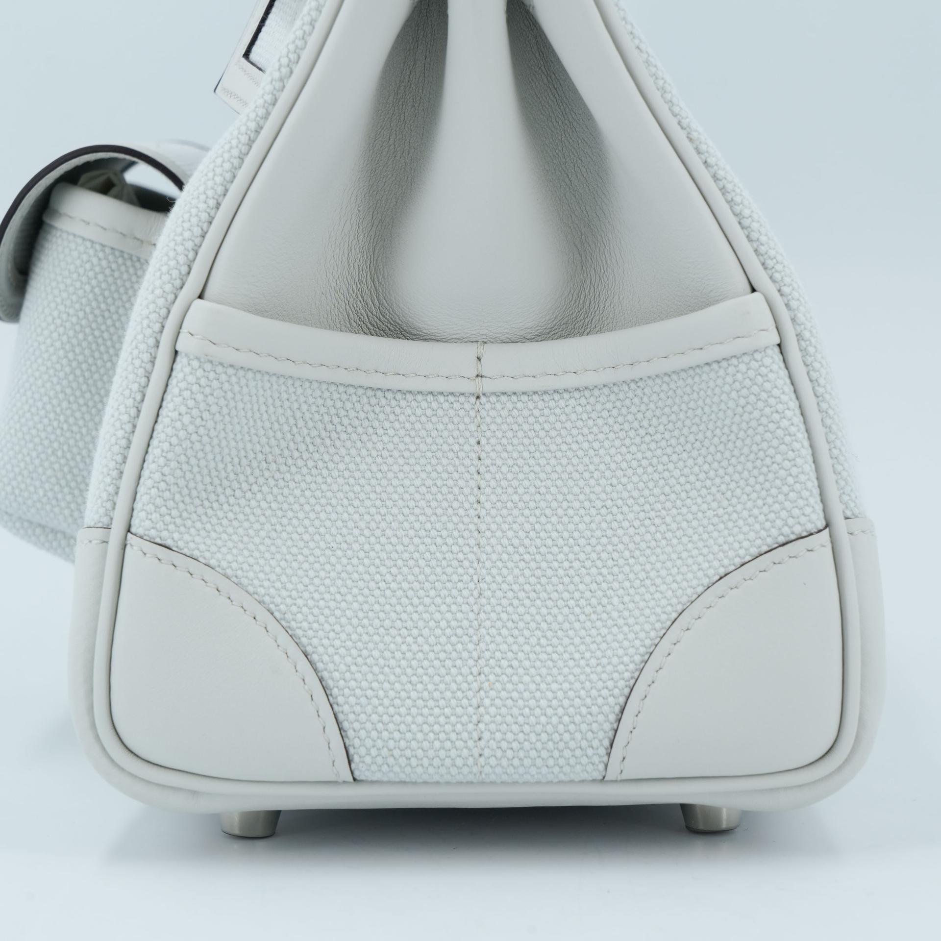 Brand New ( Rank N ) HERMÈS Limited Edition Birkin Cargo 25 Gris Platine (N4) Canvas Swift Palladium hardware K (2025) - 14