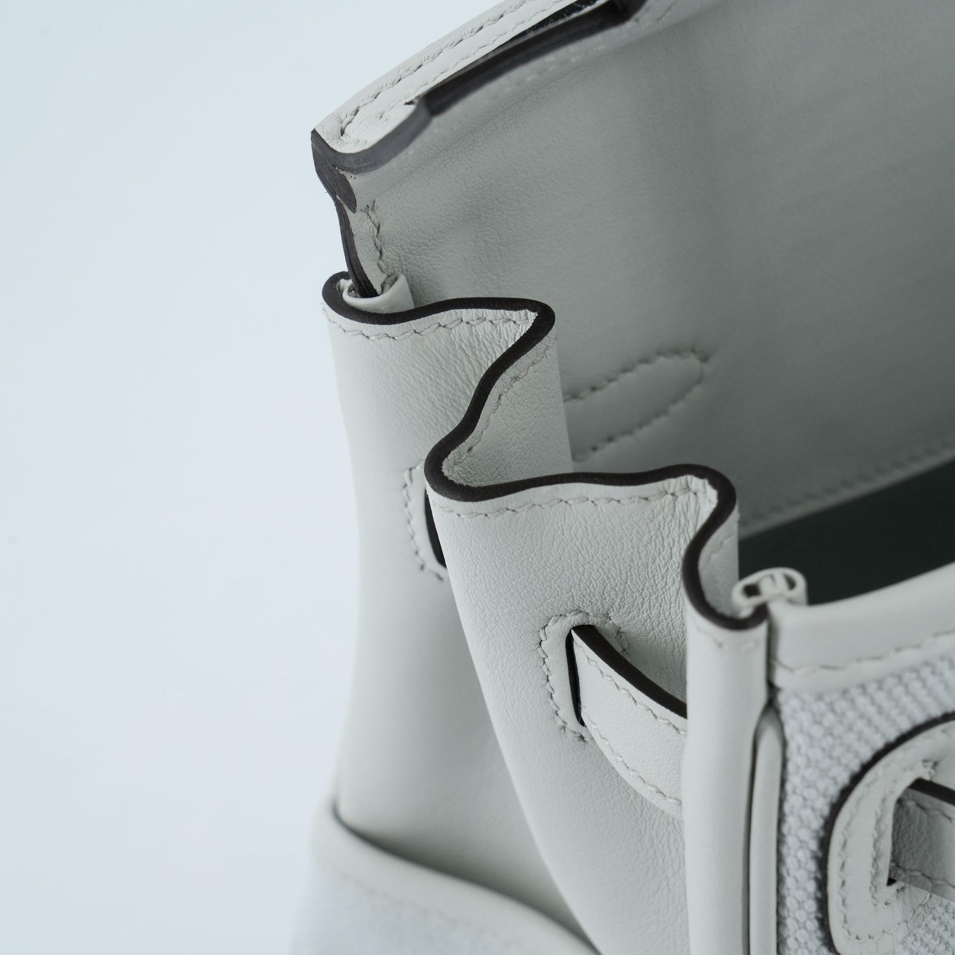 Brand New ( Rank N ) HERMÈS Limited Edition Birkin Cargo 25 Gris Platine (N4) Canvas Swift Palladium hardware K (2025) - 17