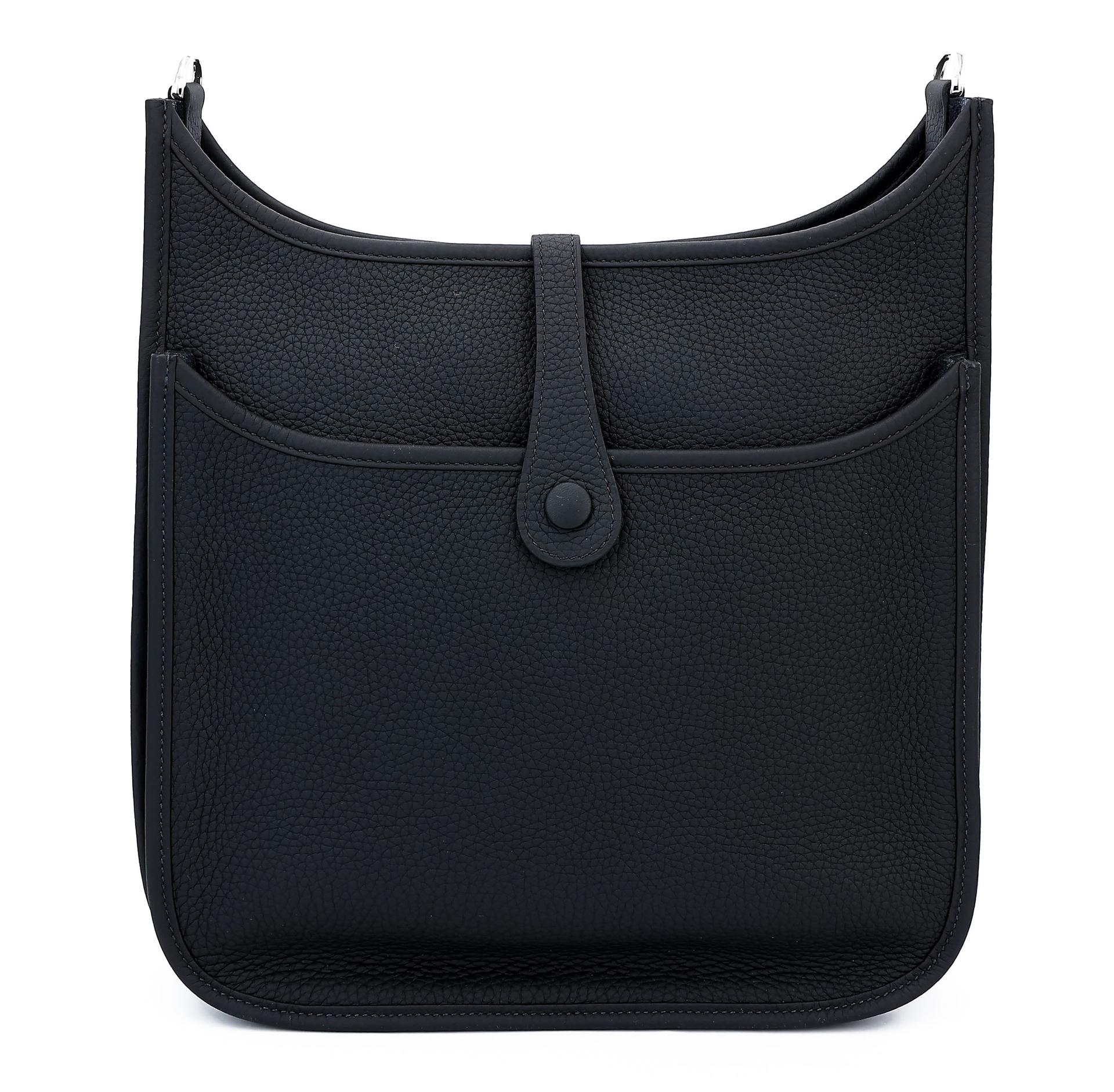 Unused ( Rank NS )  HERMÈS  Evelyne 29 Noir (89) Clemence Palladium hardware U (2022) - 2