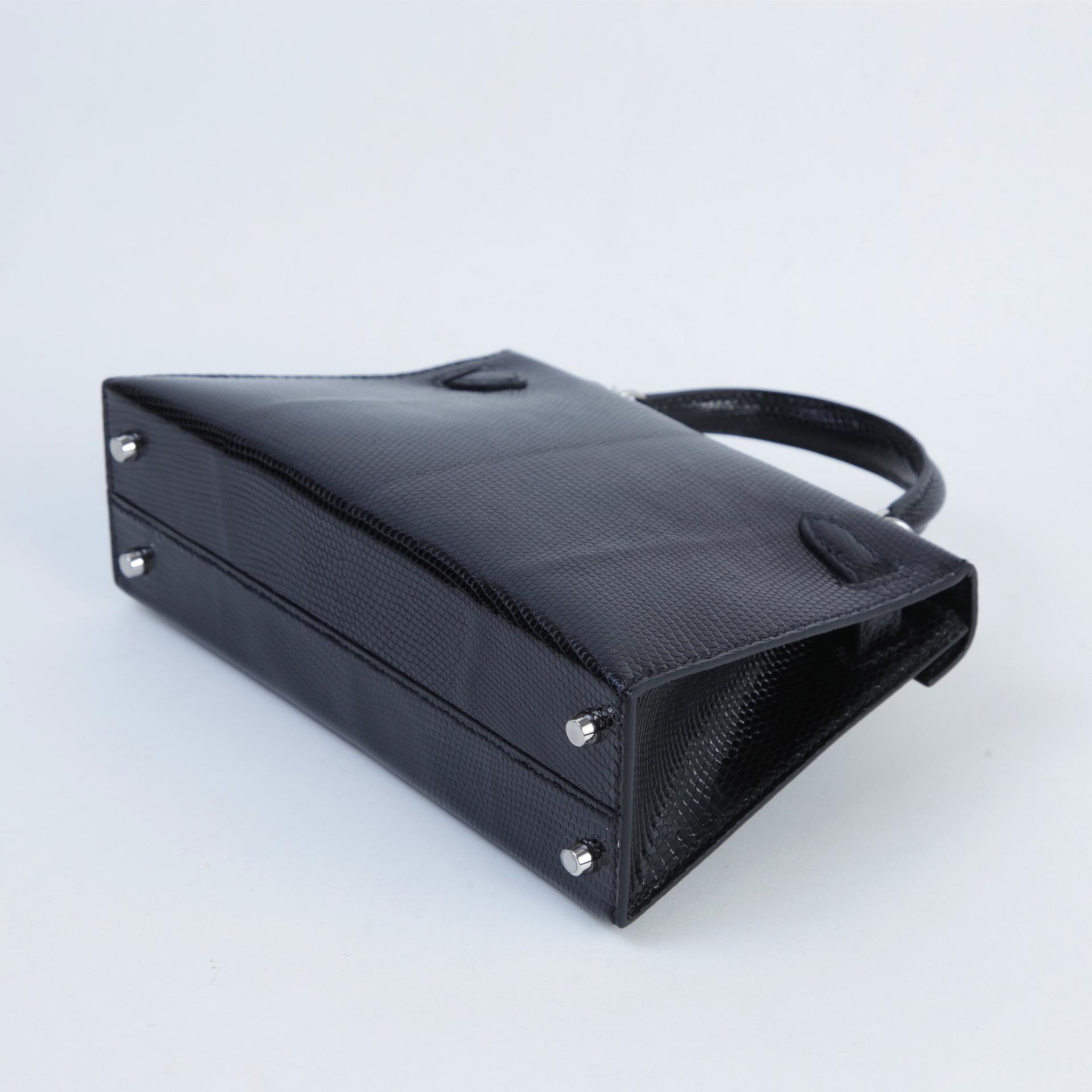 全新 HERMÈS 愛馬仕 Mini Kelly 二代 89 黑色 Noir (Black) 蜥蜴皮 銀扣 W刻 2024年 - 7