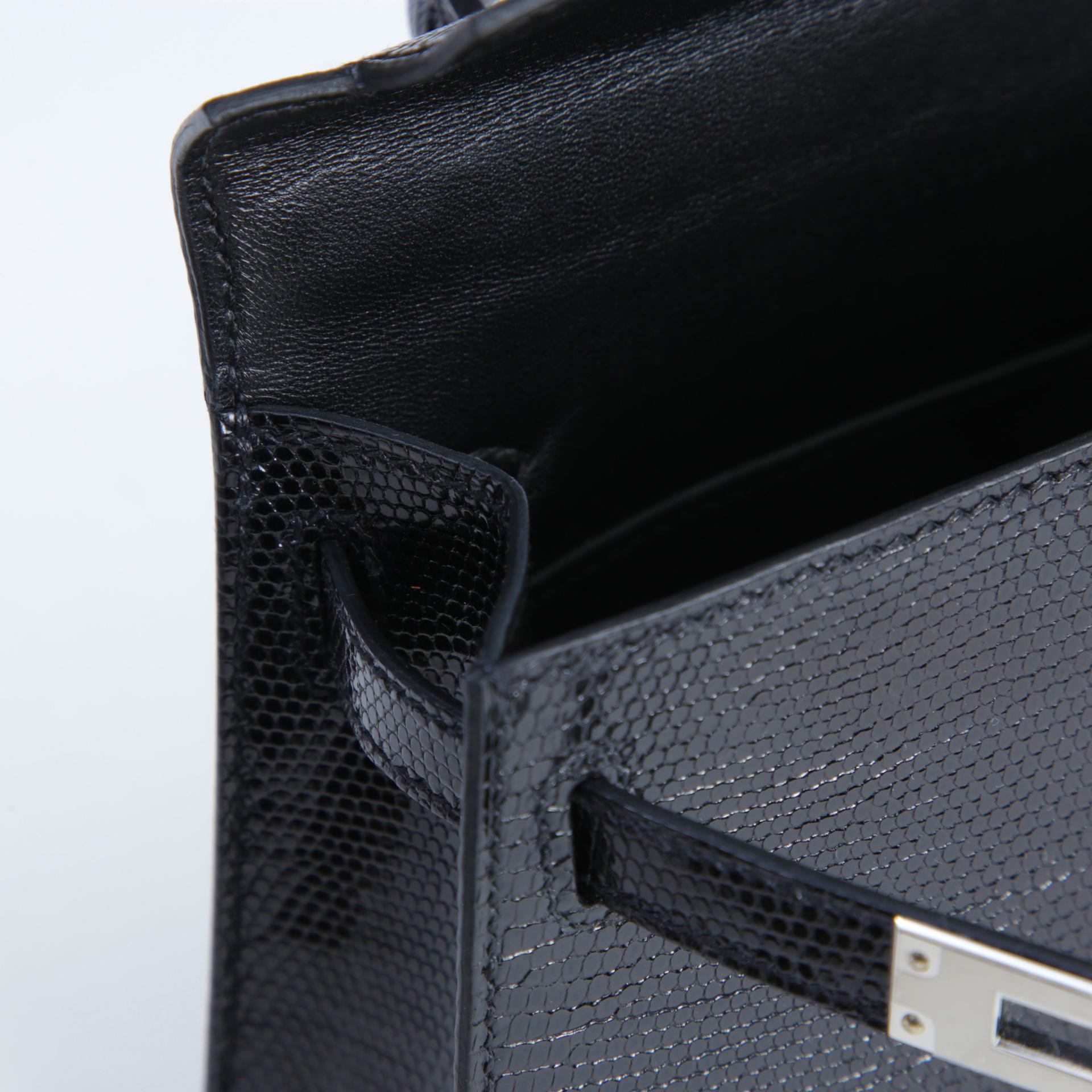 全新 HERMÈS 愛馬仕 Mini Kelly 二代 89 黑色 Noir (Black) 蜥蜴皮 銀扣 W刻 2024年 - 12