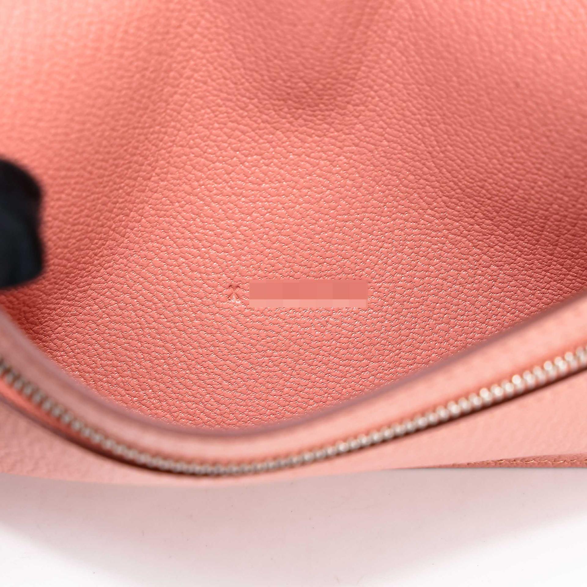 Unused ( Rank NS )  HERMÈS  Bearn Souffle wallet Terre Cuite (94) Ostrich Palladium hardware X (2016) - 12