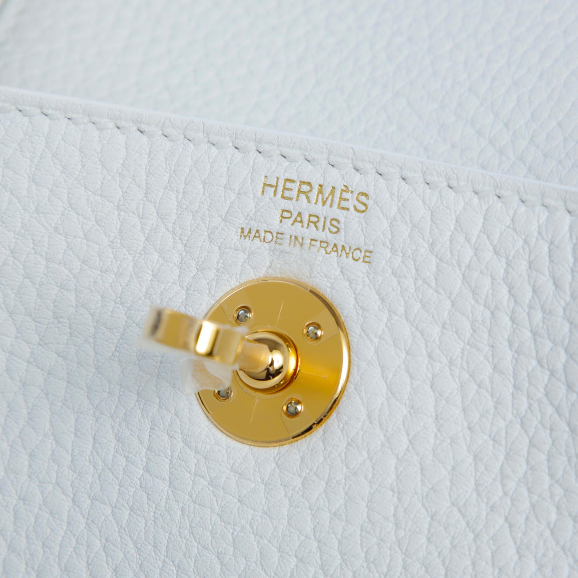 ランク N 新品  HERMÈS エルメス  ミニリンディ2 ニューホワイト (0U) トリヨン ゴールド金具 W刻印 - 9