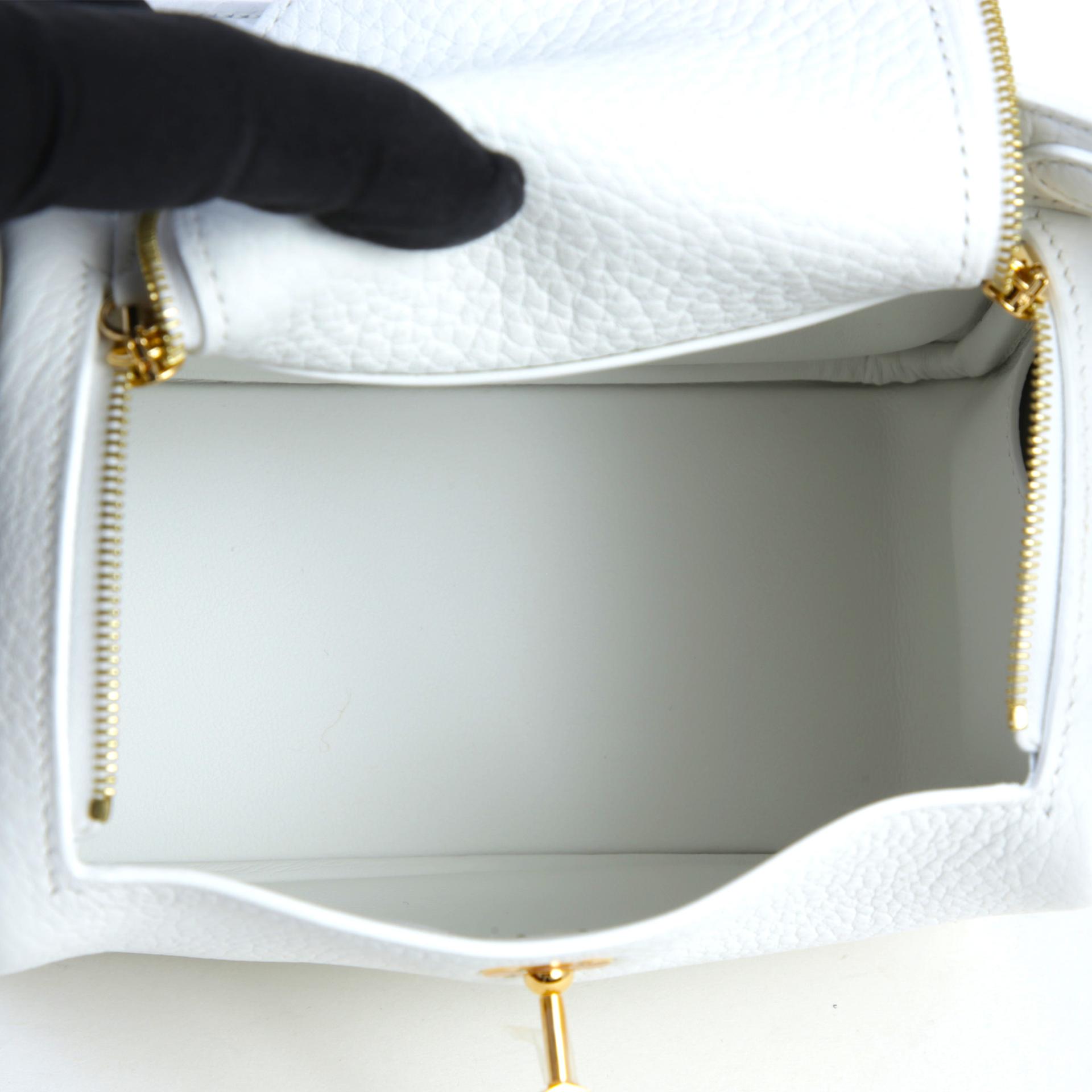 ランク N 新品  HERMÈS エルメス  ミニリンディ2 ニューホワイト (0U) トリヨン ゴールド金具 W刻印 - 10