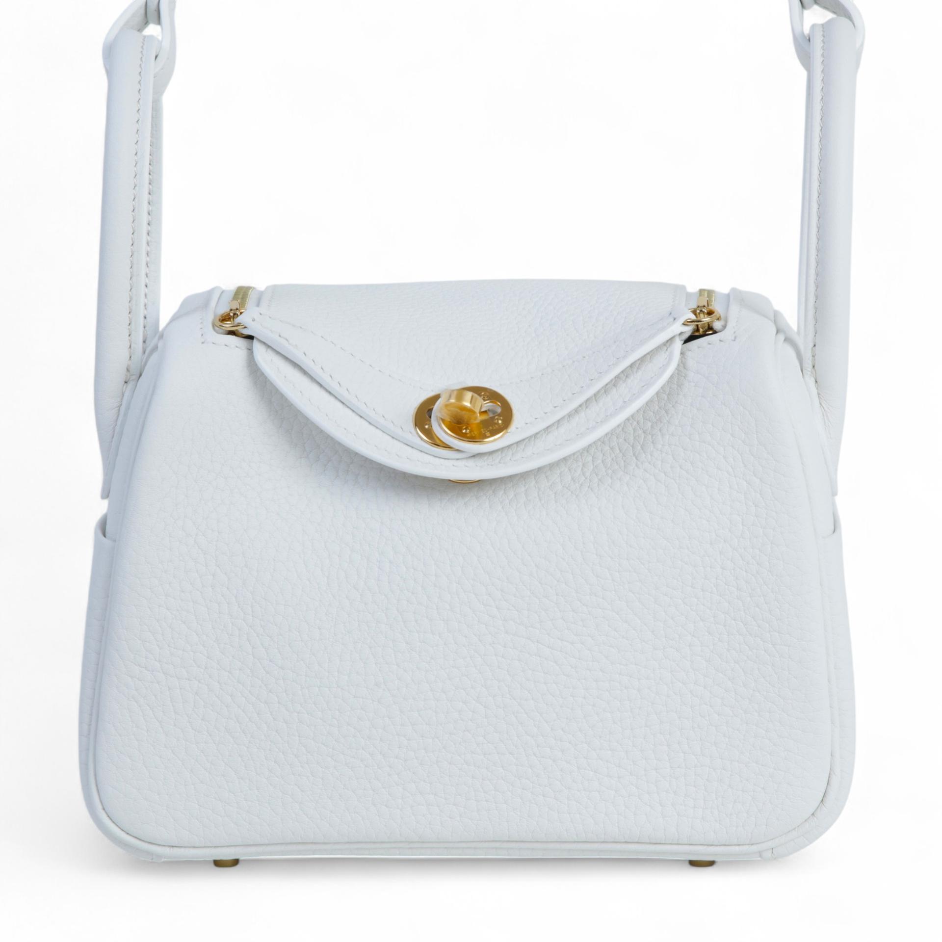 ランク N 新品  HERMÈS エルメス  ミニリンディ2 ニューホワイト (0U) トリヨン ゴールド金具 W刻印 - 1