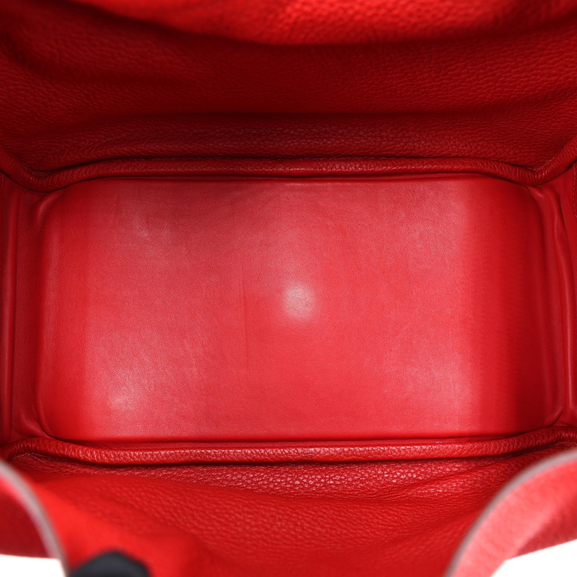 A美品 HERMÈS 愛馬仕 Lindy 30 Q5 國旗紅 Rouge Casaque Clemence小牛皮 銀扣 □Q刻 2013年 - 16