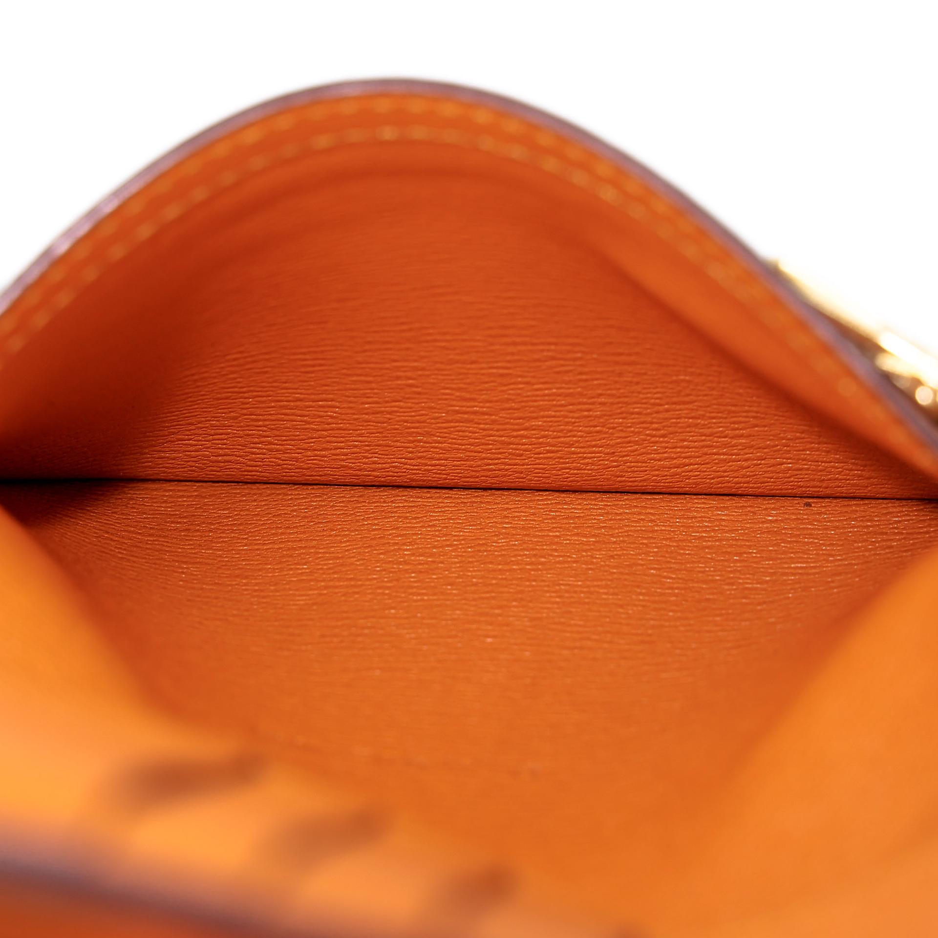 Unused ( Rank NS ) HERMÈS Bearn Compact wallet Apricot (I9) Matte Alligator Gold hardware D (2019) - 17