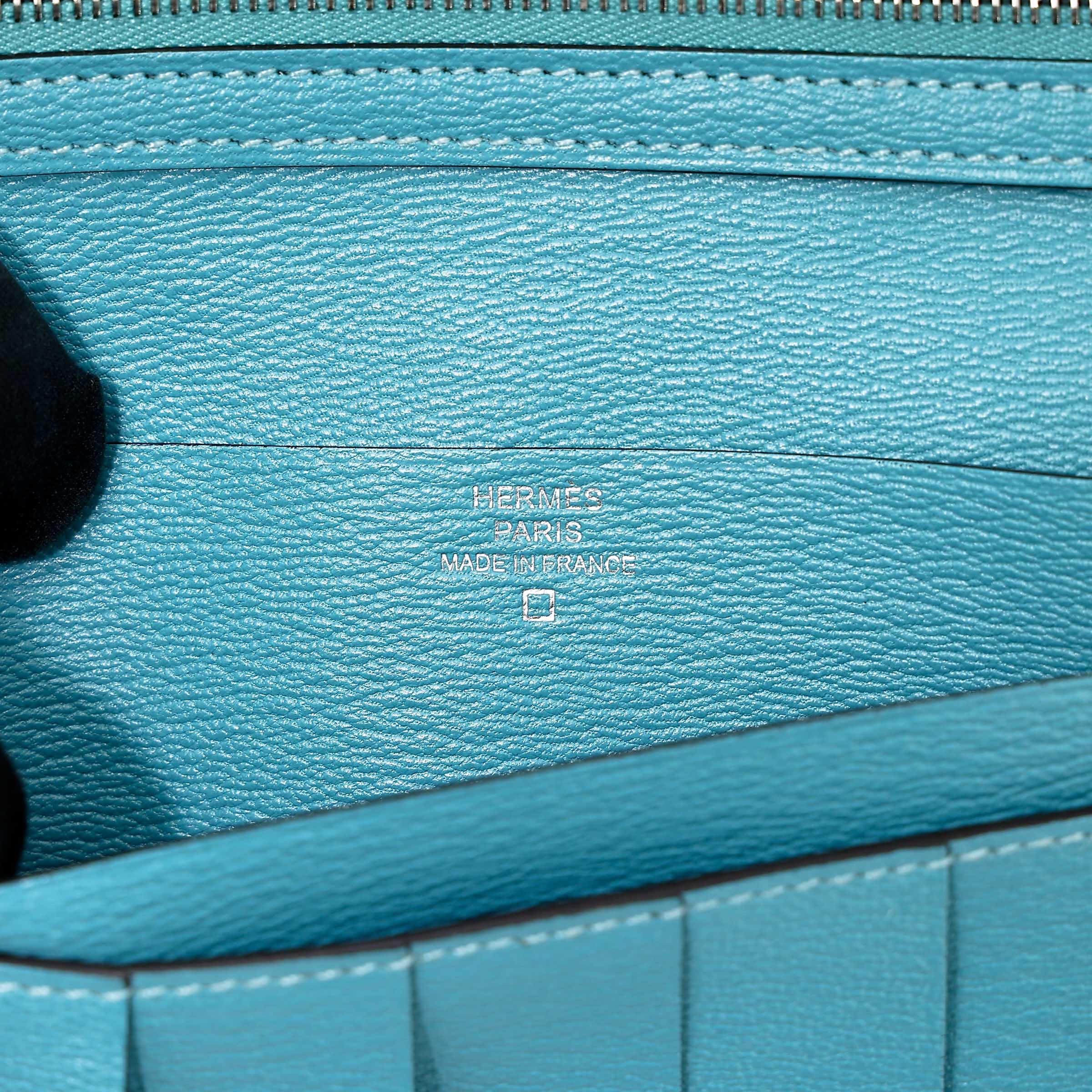 ランク NS 未使用品 HERMÈS エルメス ベアンスフレ ブルーアトール (3P) クロコダイル アリゲーター マット シルバー金具 Y刻印 - 10