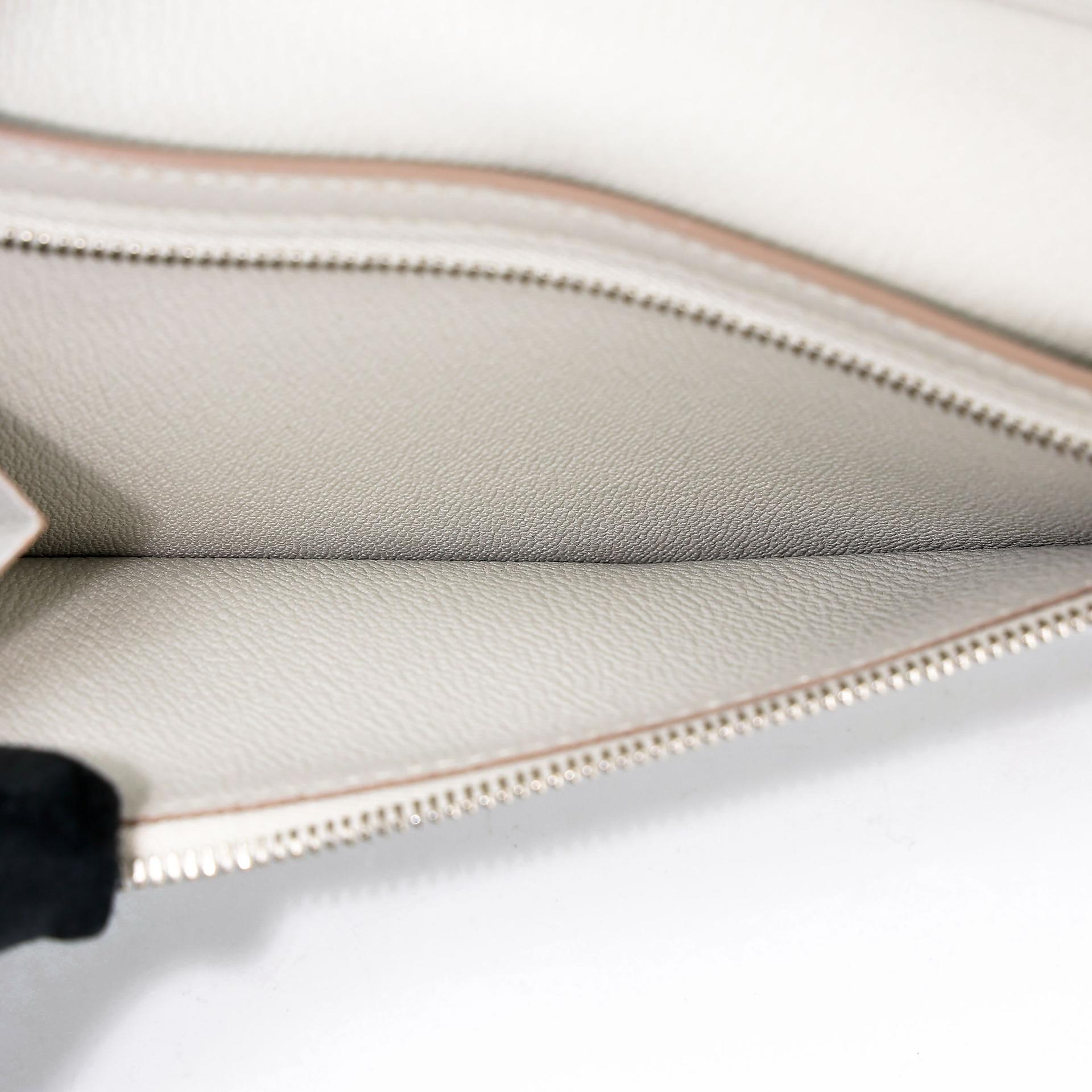 Very Good ( Rank A)  HERMÈS  Bearn Souffle wallet Beton (8L) Matte Alligator Palladium hardware A (2017) - 23