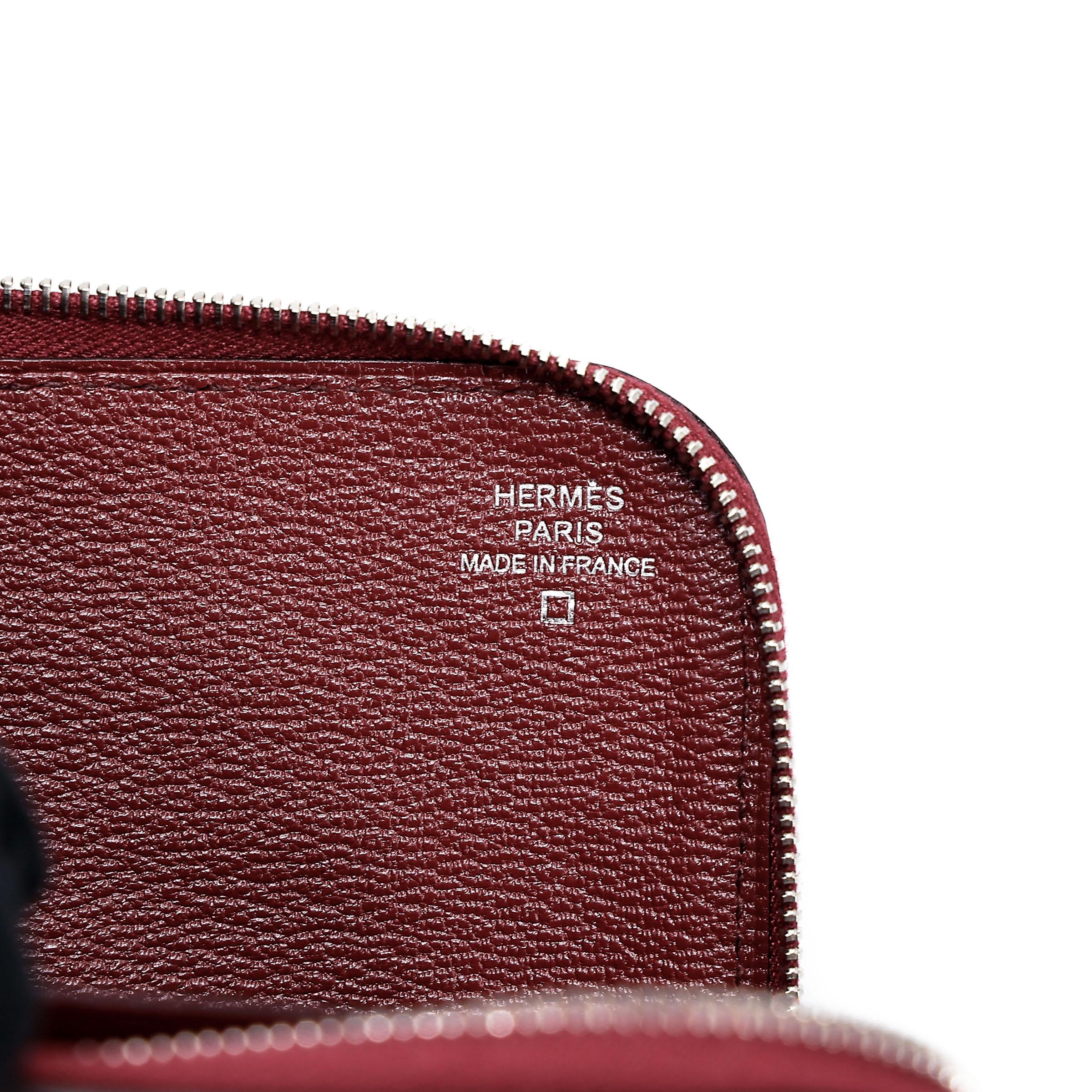 ランク SA HERMÈS エルメス リミックス デュオ キマイラ ウォレット 財布 ルージュアッシュ (55) アリゲーター シルバー金具 T刻印 - 10