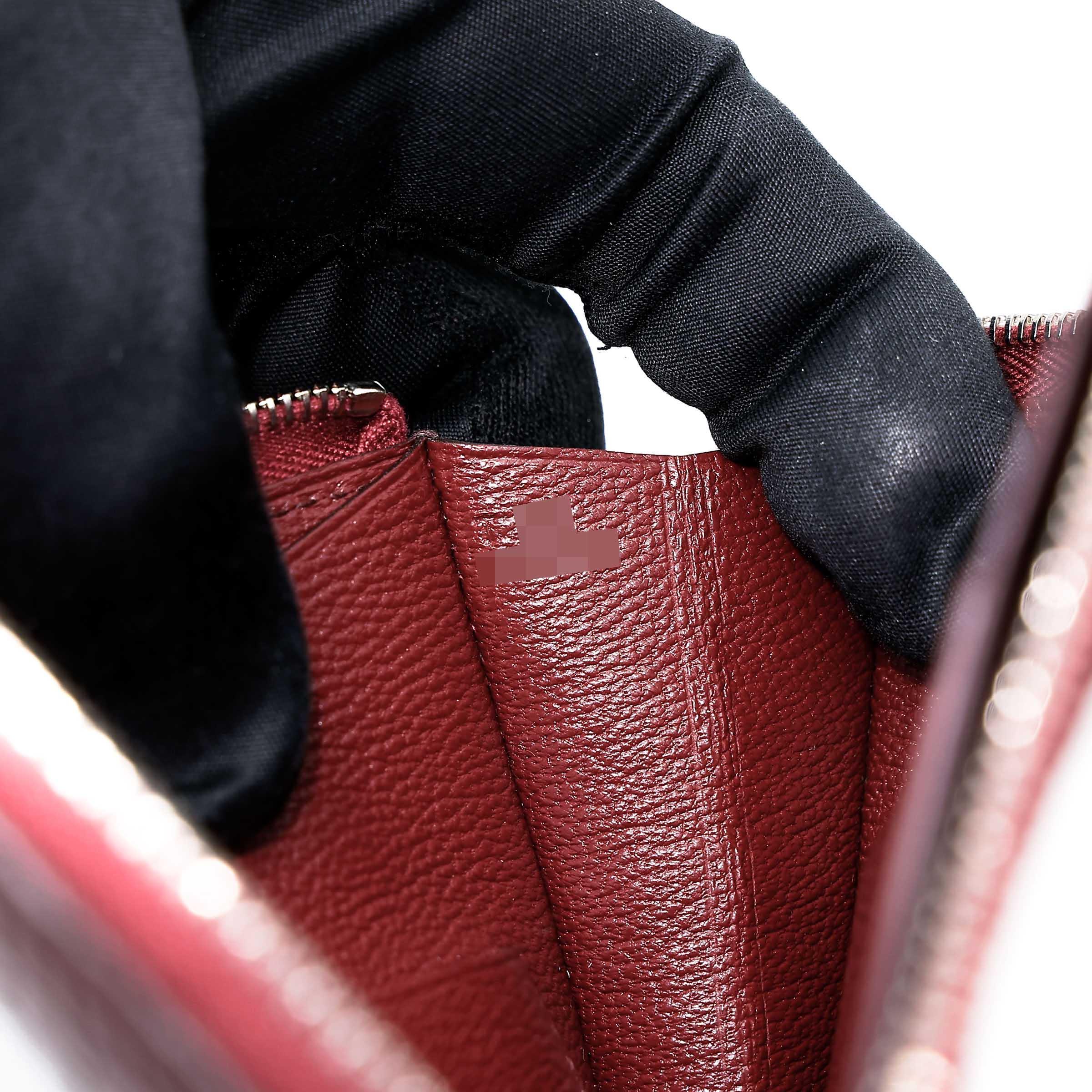 ランク SA HERMÈS エルメス リミックス デュオ キマイラ ウォレット 財布 ルージュアッシュ (55) アリゲーター シルバー金具 T刻印 - 11