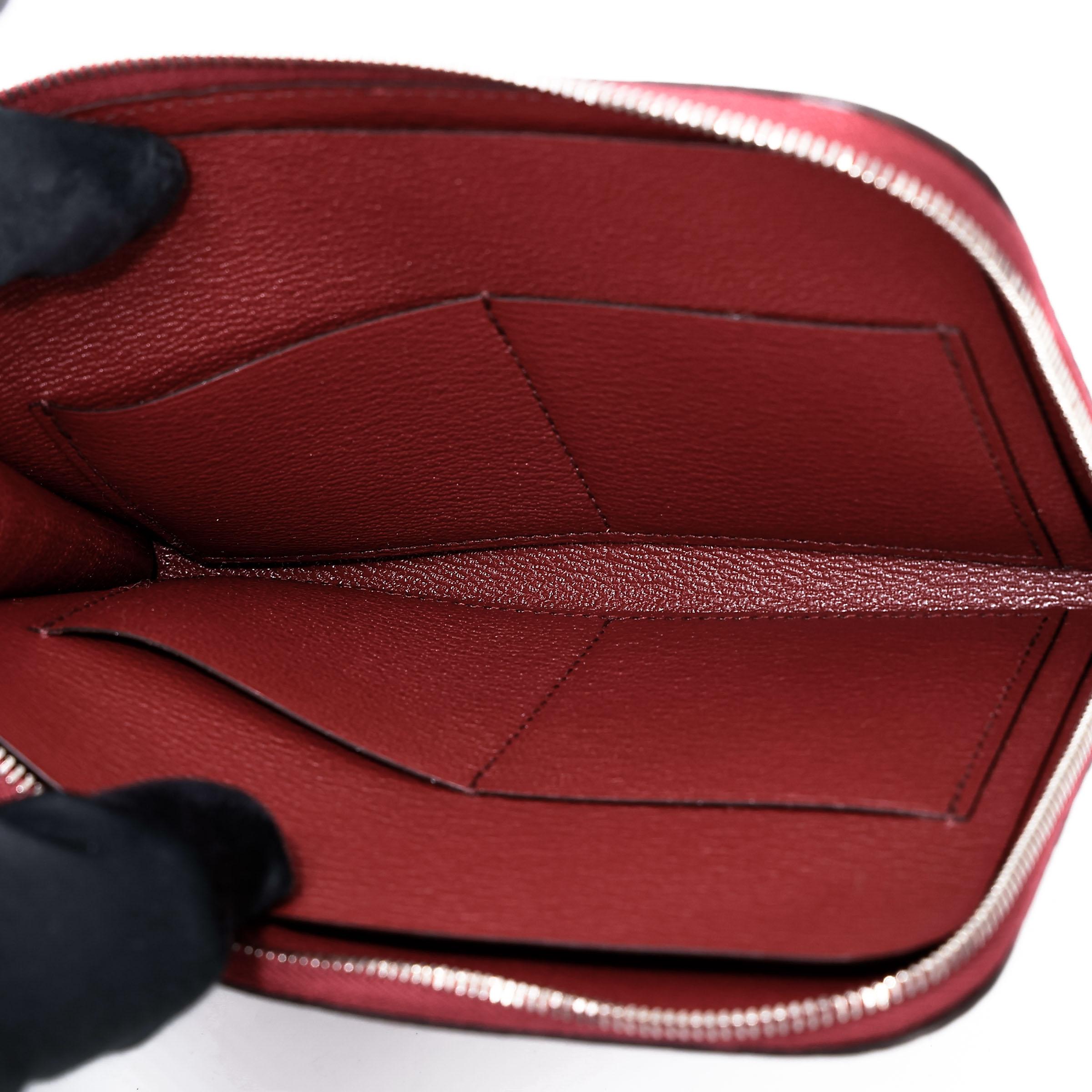 ランク SA HERMÈS エルメス リミックス デュオ キマイラ ウォレット 財布 ルージュアッシュ (55) アリゲーター シルバー金具 T刻印 - 13