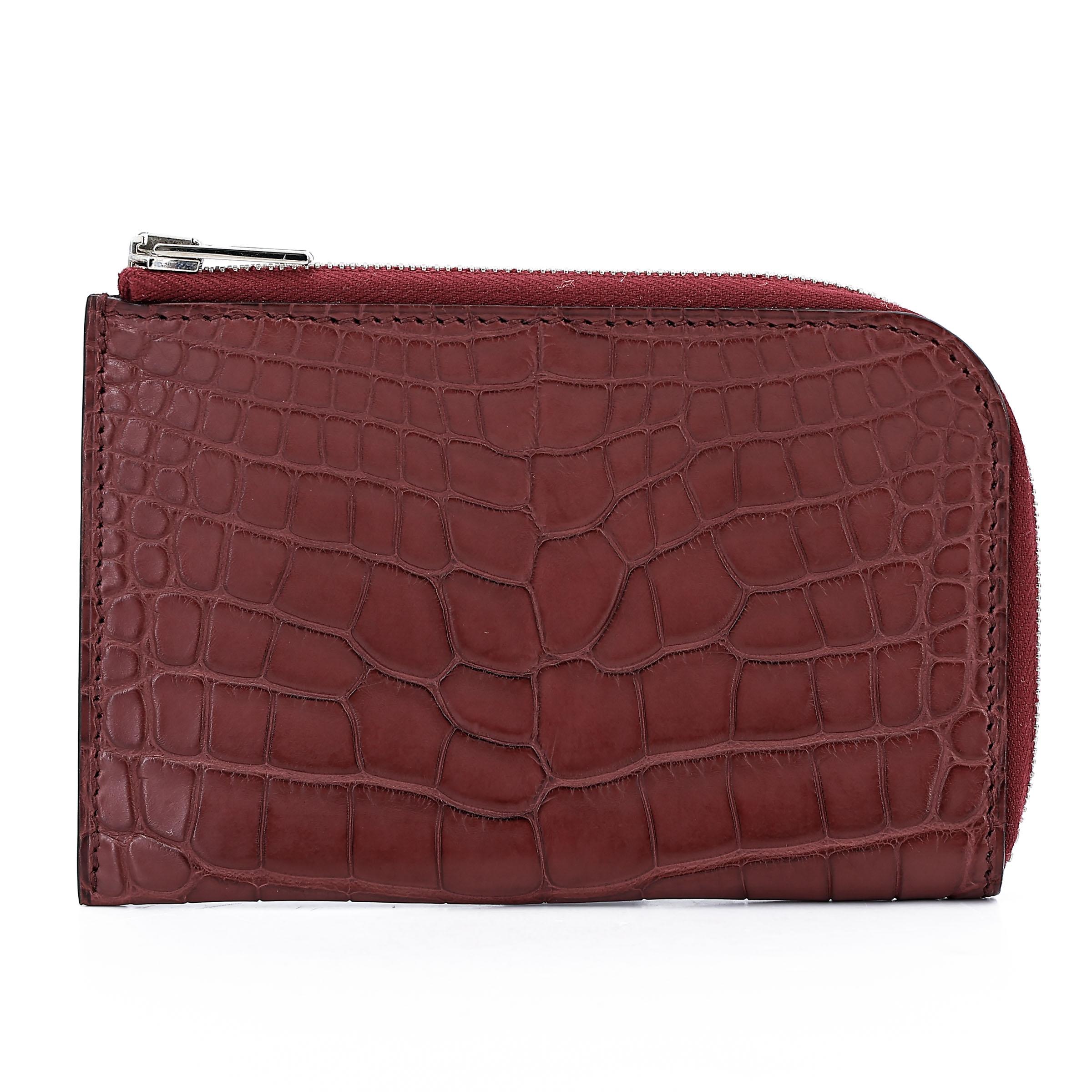 ランク SA HERMÈS エルメス リミックス デュオ キマイラ ウォレット 財布 ルージュアッシュ (55) アリゲーター シルバー金具 T刻印 - 15