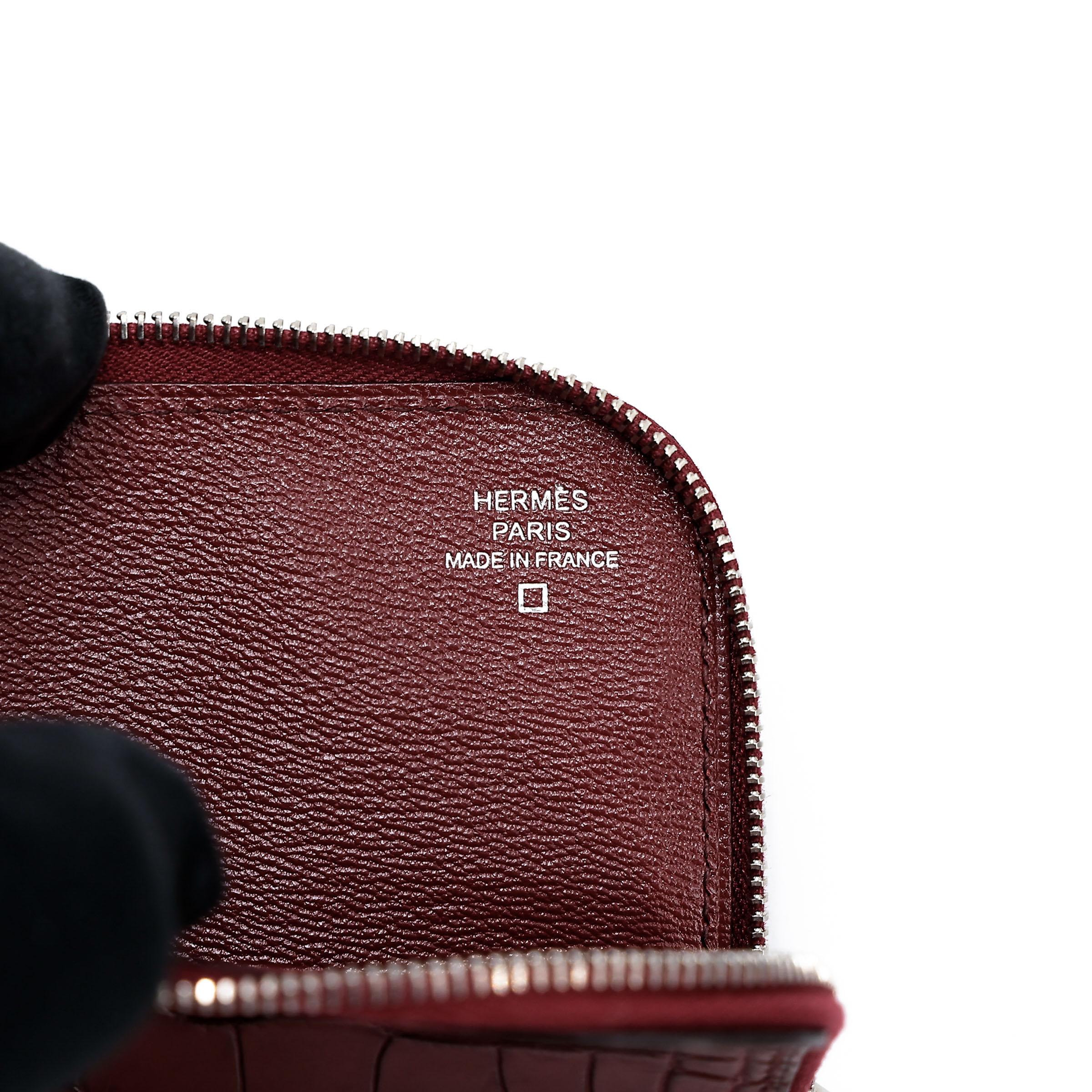 ランク SA HERMÈS エルメス リミックス デュオ キマイラ ウォレット 財布 ルージュアッシュ (55) アリゲーター シルバー金具 T刻印 - 22