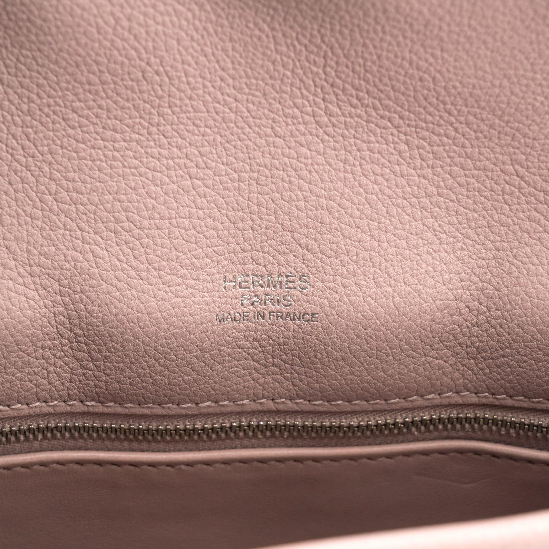 Very Good ( Rank A) HERMÈS Berline Mini 21 Glycine (4W) Evercolor Palladium hardware T (2015) - 20
