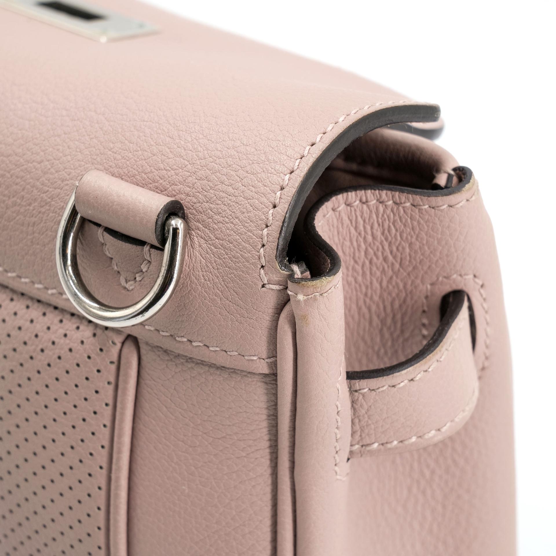 Very Good ( Rank A) HERMÈS Berline Mini 21 Glycine (4W) Evercolor Palladium hardware T (2015) - 27