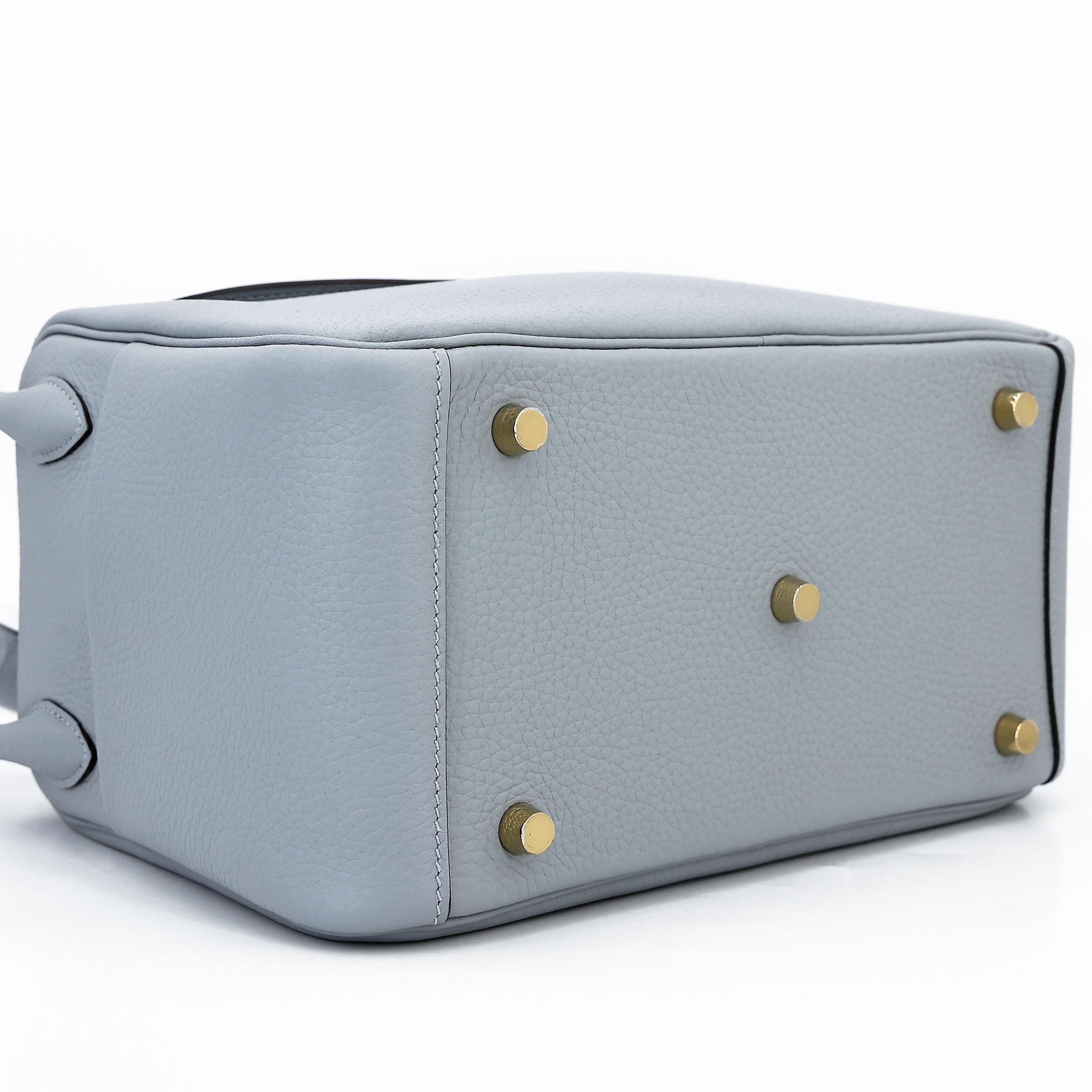 Brand New ( Rank N ) HERMÈS Lindy 26 Gris Pantin (P0) Clemence Permabrass hardware K (2025) - 7