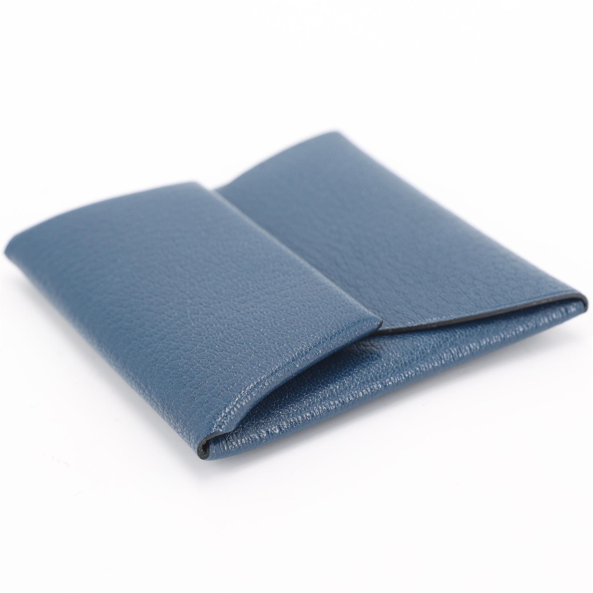 ランク NS 未使用品 HERMÈS エルメス バスティア ディープブルー (S4) シェーブル シルバー金具 Y刻印 - 8