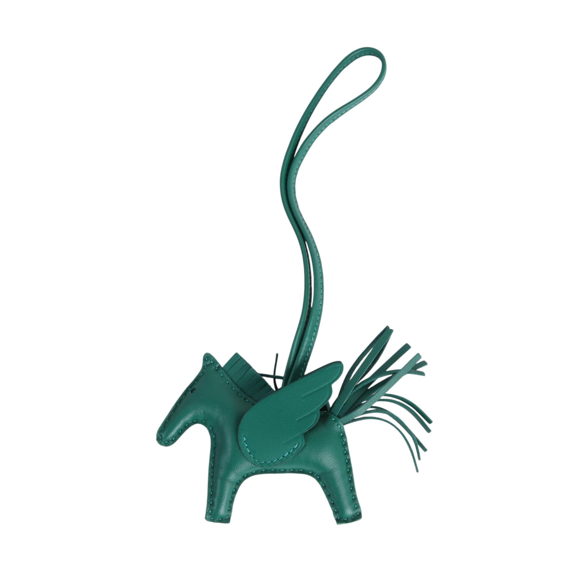 Excellent ( Rank SA ) HERMÈS Rodeo Pegase PM Vert Moyen (65) Agneau W (2024) - 1