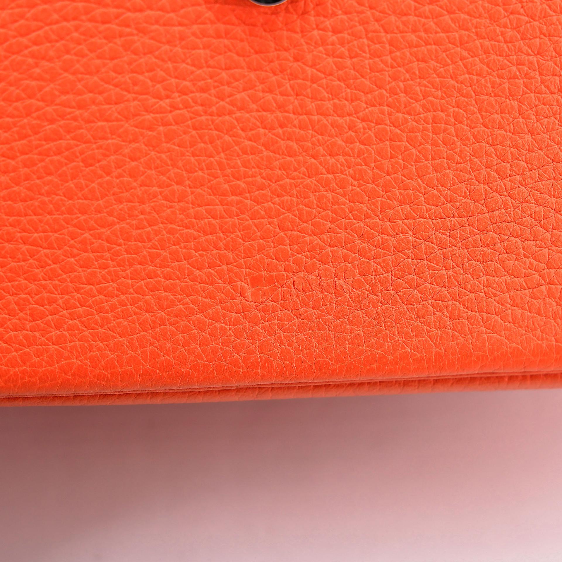 ランク A  HERMÈS エルメス  リンディ 30 オレンジ (93) トリヨン シルバー金具 R刻印 - 13