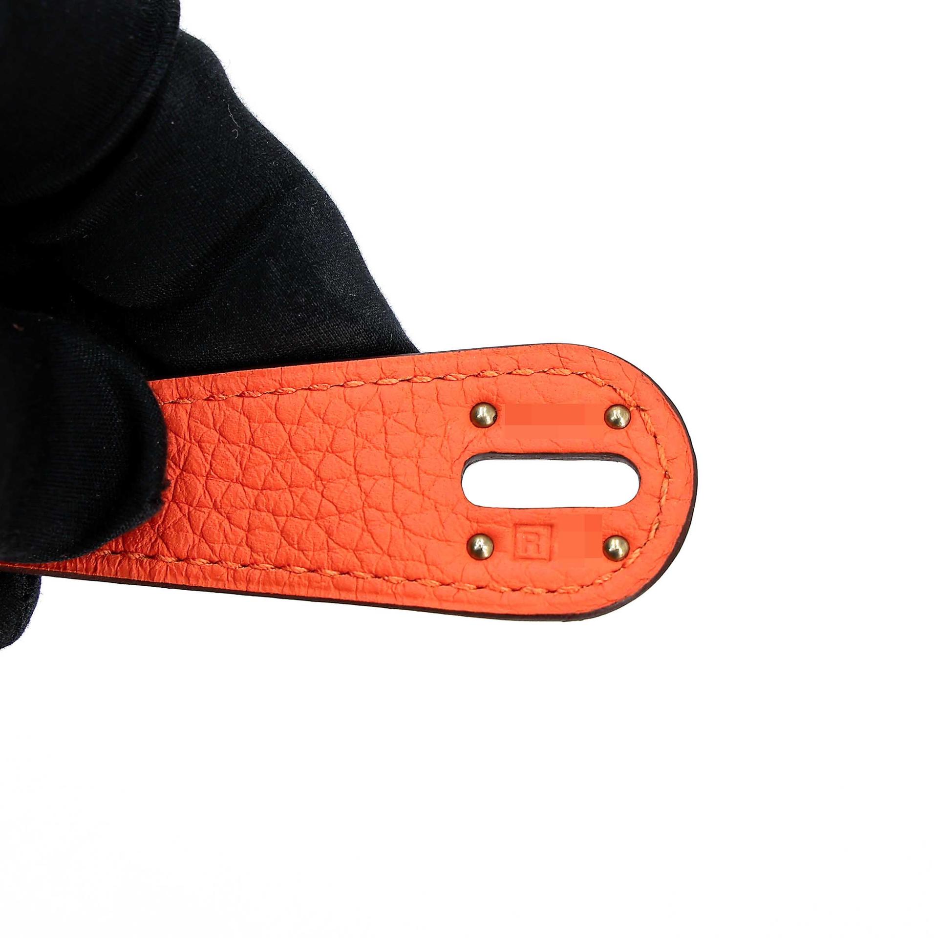 ランク A  HERMÈS エルメス  リンディ 30 オレンジ (93) トリヨン シルバー金具 R刻印 - 15