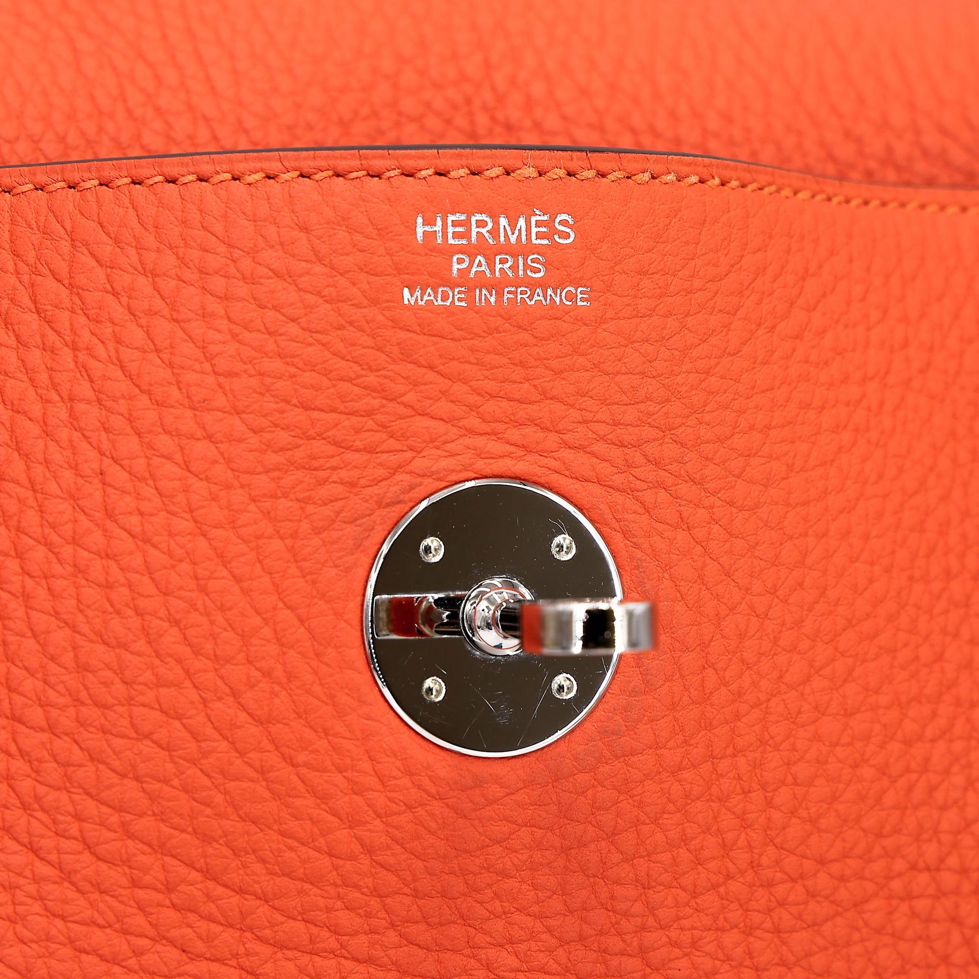 ランク A  HERMÈS エルメス  リンディ 30 オレンジ (93) トリヨン シルバー金具 R刻印 - 17