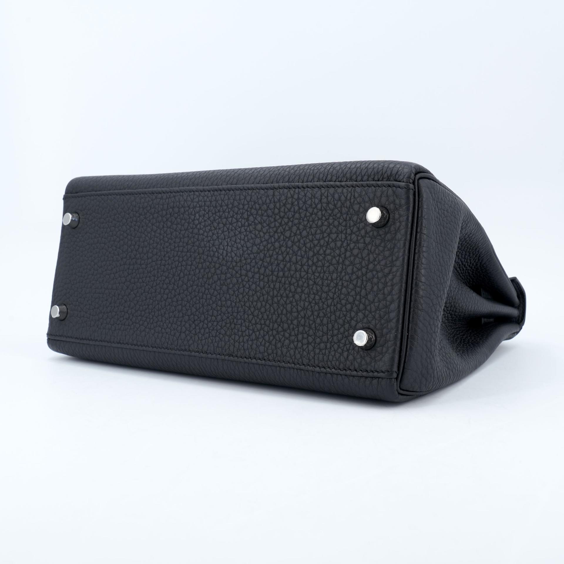 全新  HERMÈS 愛馬仕  Kelly 28 89 黑色 Noir (Black) Togo小牛皮 銀扣 W刻 2024年 - 6