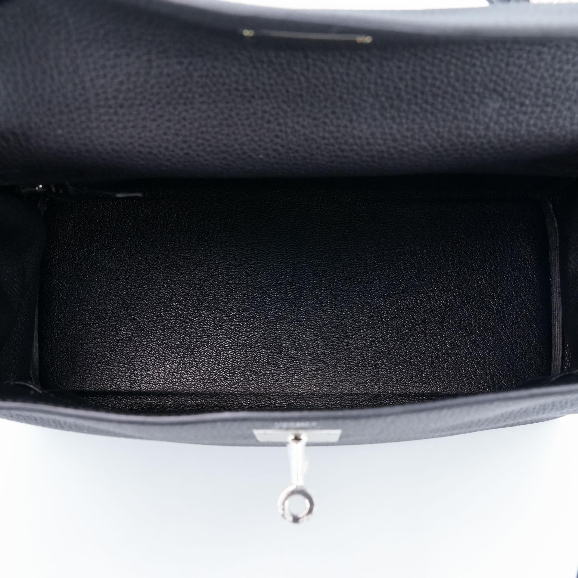 全新  HERMÈS 愛馬仕  Kelly 28 89 黑色 Noir (Black) Togo小牛皮 銀扣 W刻 2024年 - 13