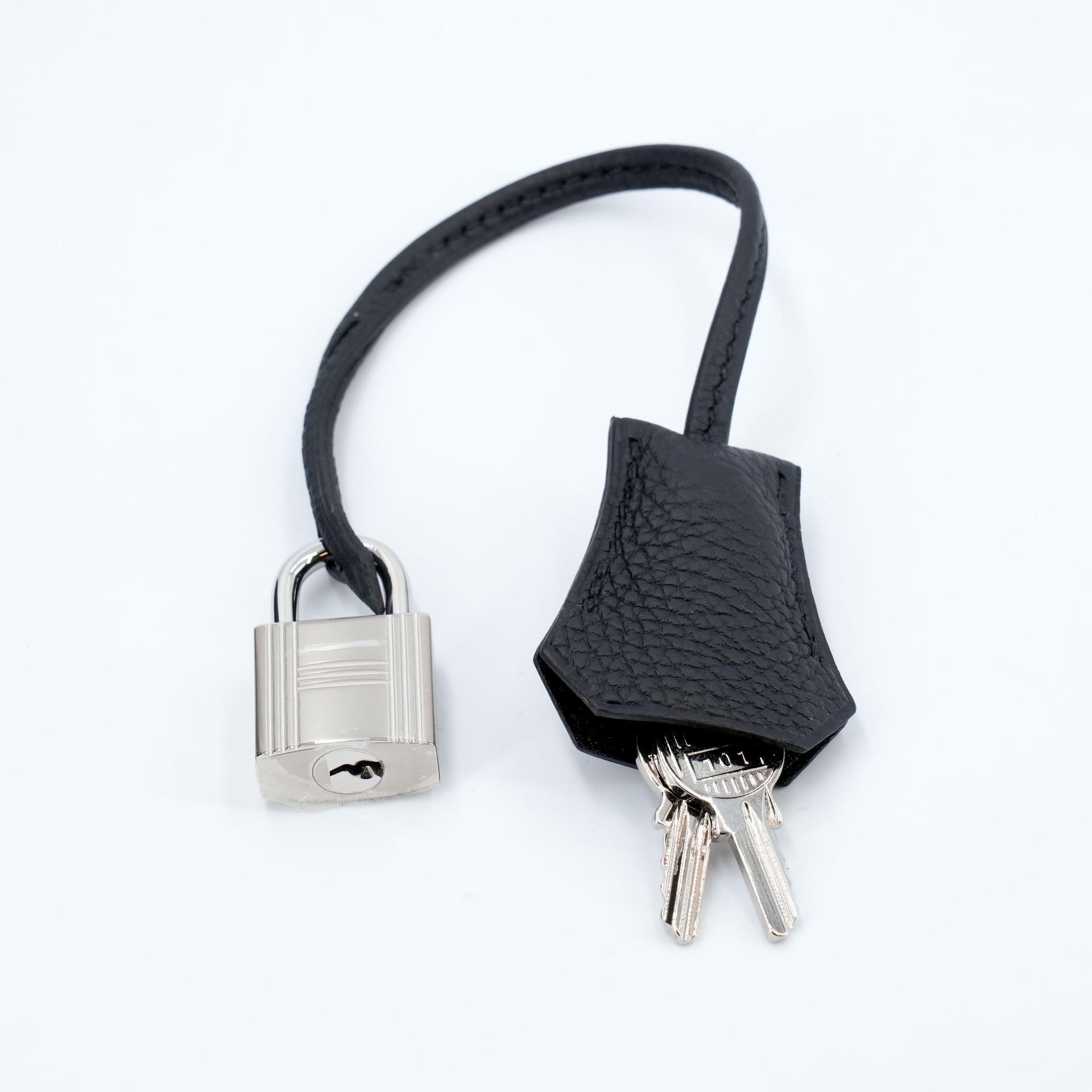 全新  HERMÈS 愛馬仕  Kelly 28 89 黑色 Noir (Black) Togo小牛皮 銀扣 W刻 2024年 - 15