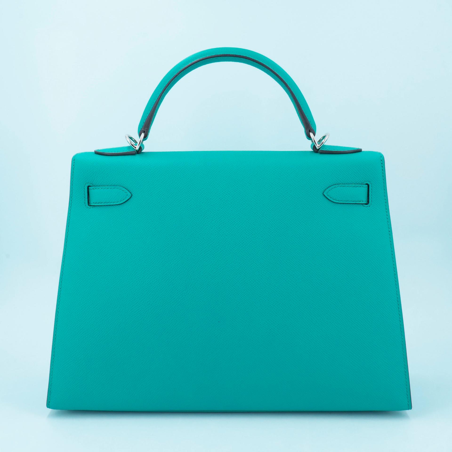 ランク SA HERMÈS エルメス ケリー32 セリエ ブルーパオン (7F) エプソン シルバー金具 X刻印 - 2
