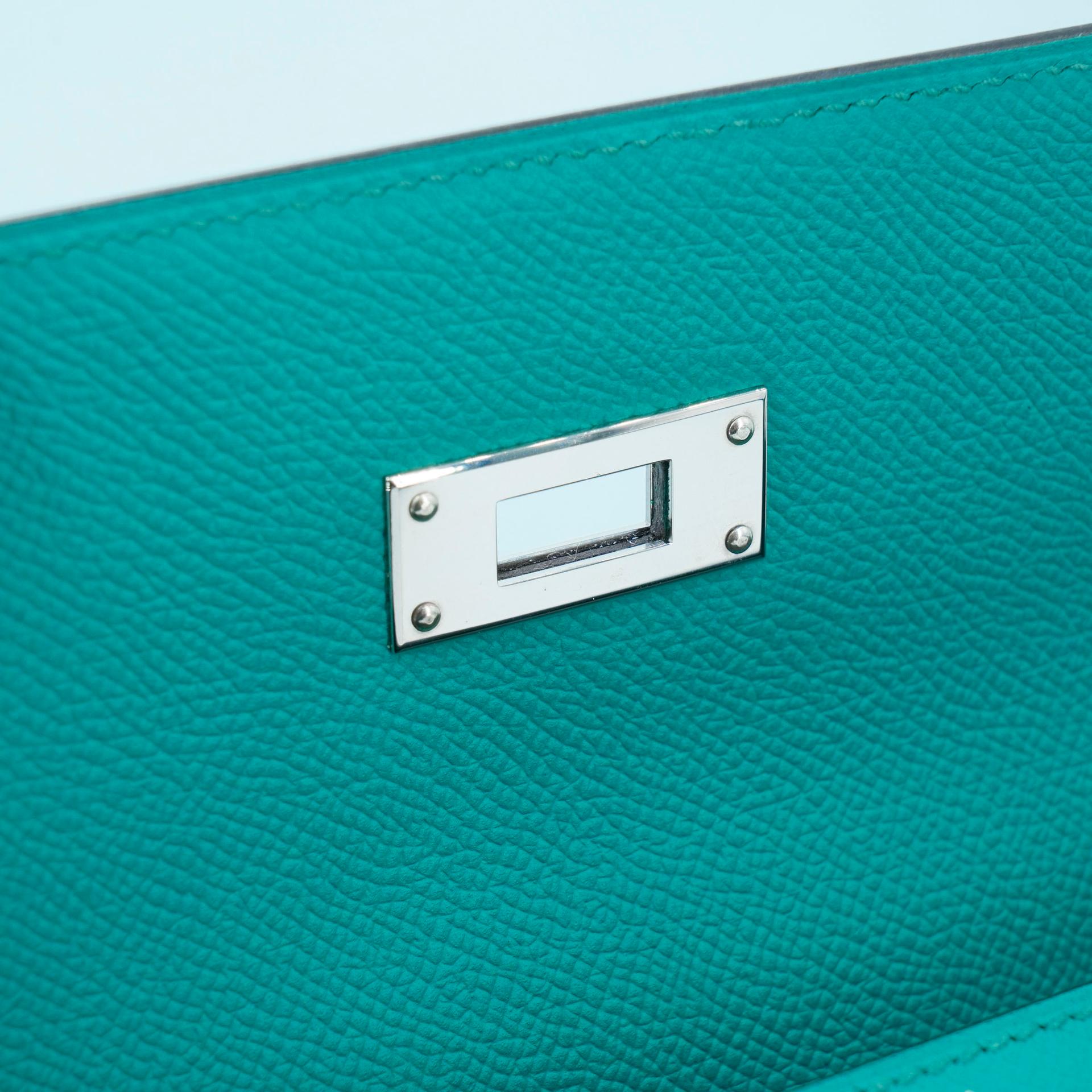ランク SA HERMÈS エルメス ケリー32 セリエ ブルーパオン (7F) エプソン シルバー金具 X刻印 - 17