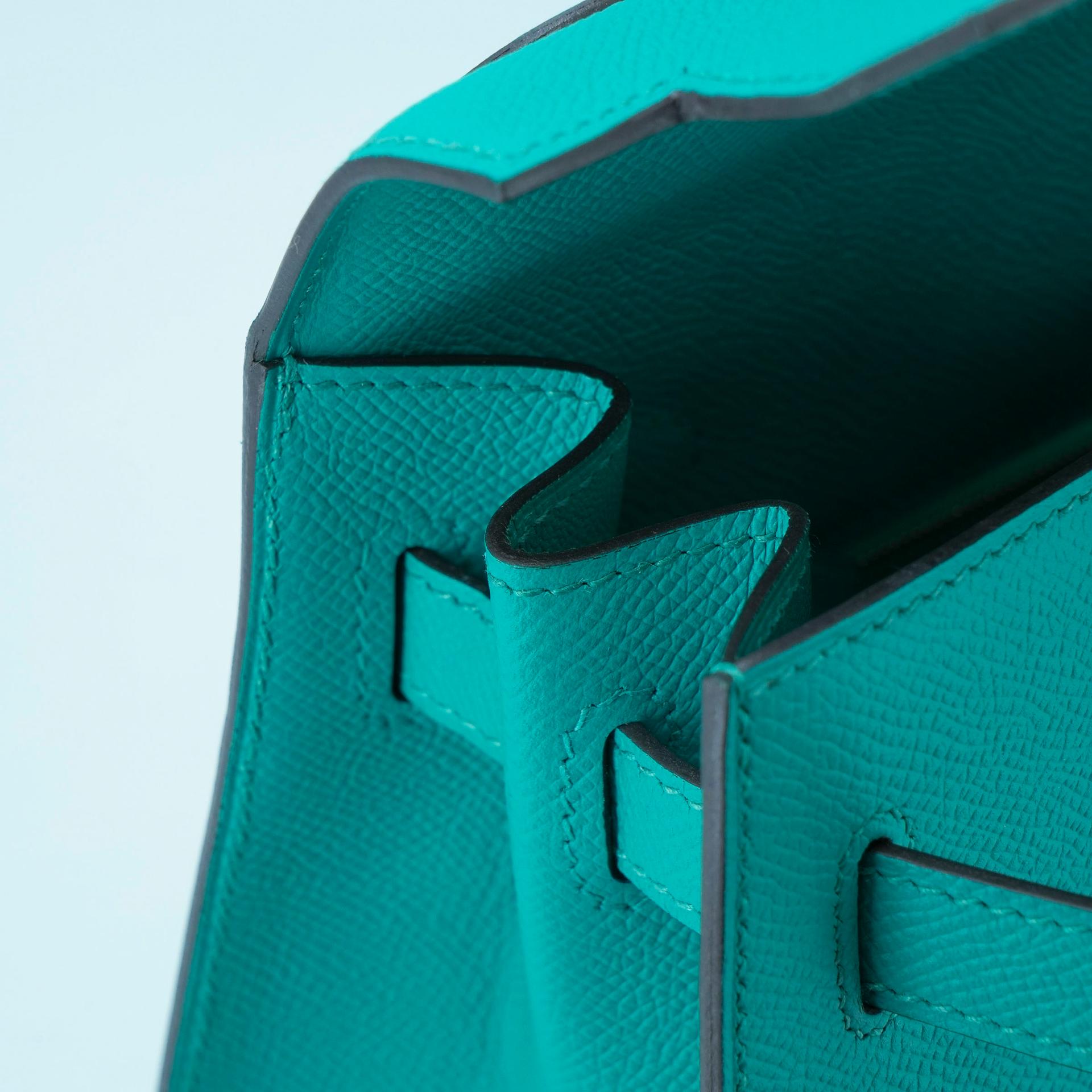 ランク SA HERMÈS エルメス ケリー32 セリエ ブルーパオン (7F) エプソン シルバー金具 X刻印 - 20