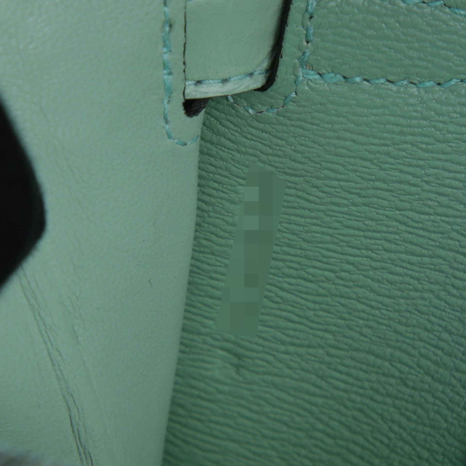 Brand New ( Rank N )  HERMÈS  Kelly To Go Wallet Vert d’Eau (6U) Matte Alligator Palladium hardware W (2024) - 12