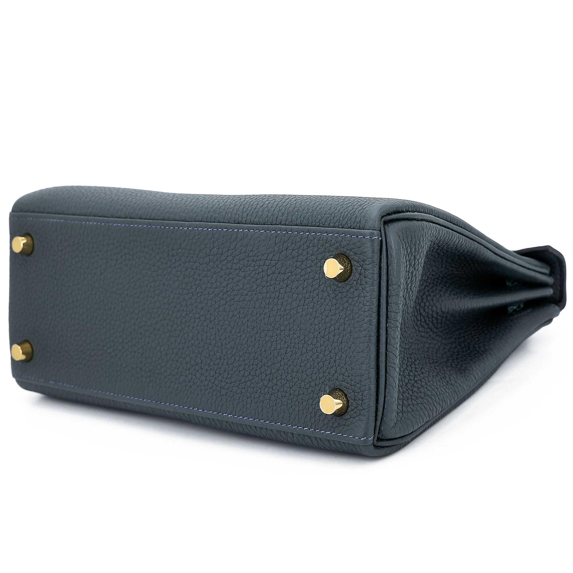Unused ( Rank NS ) HERMÈS Kelly 25 Touch Vert Cypress (6O) Vert Rousseau (V0) Togo Lizard Gold hardware W (2024) - 6