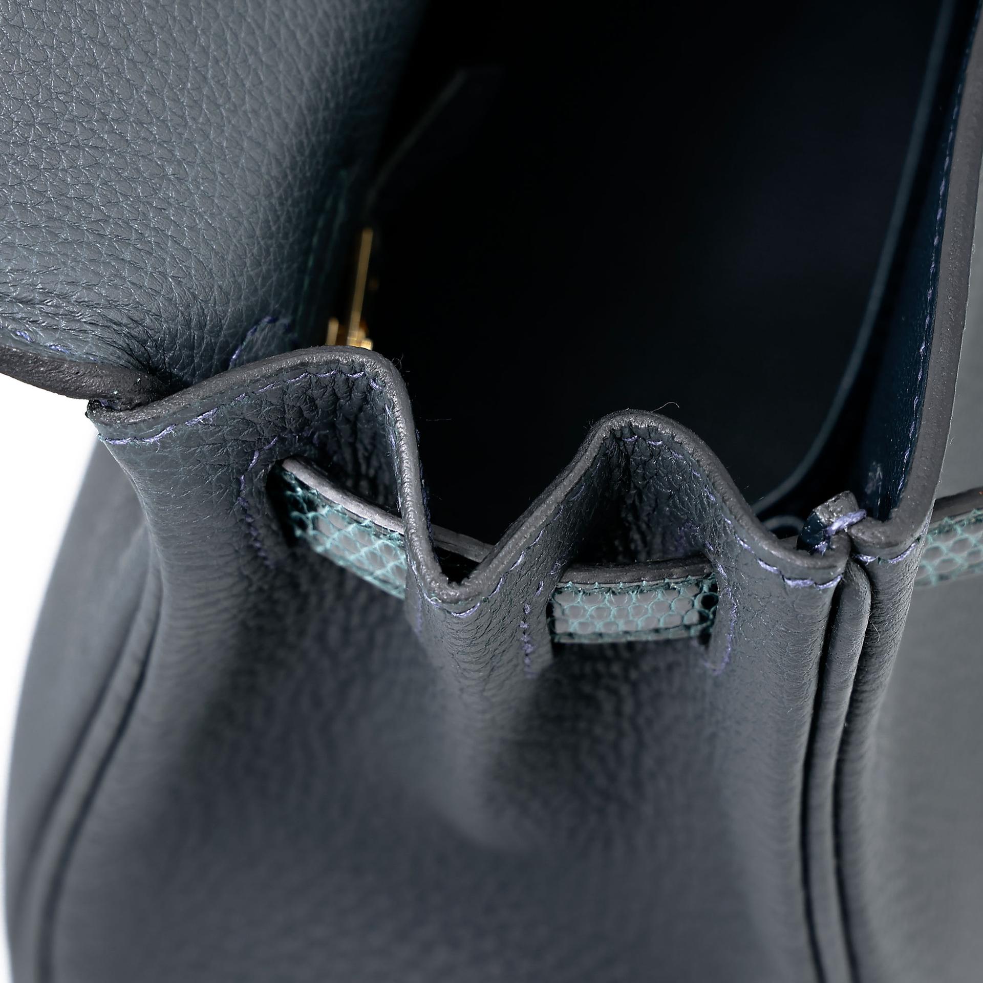 Unused ( Rank NS ) HERMÈS Kelly 25 Touch Vert Cypress (6O) Vert Rousseau (V0) Togo Lizard Gold hardware W (2024) - 17