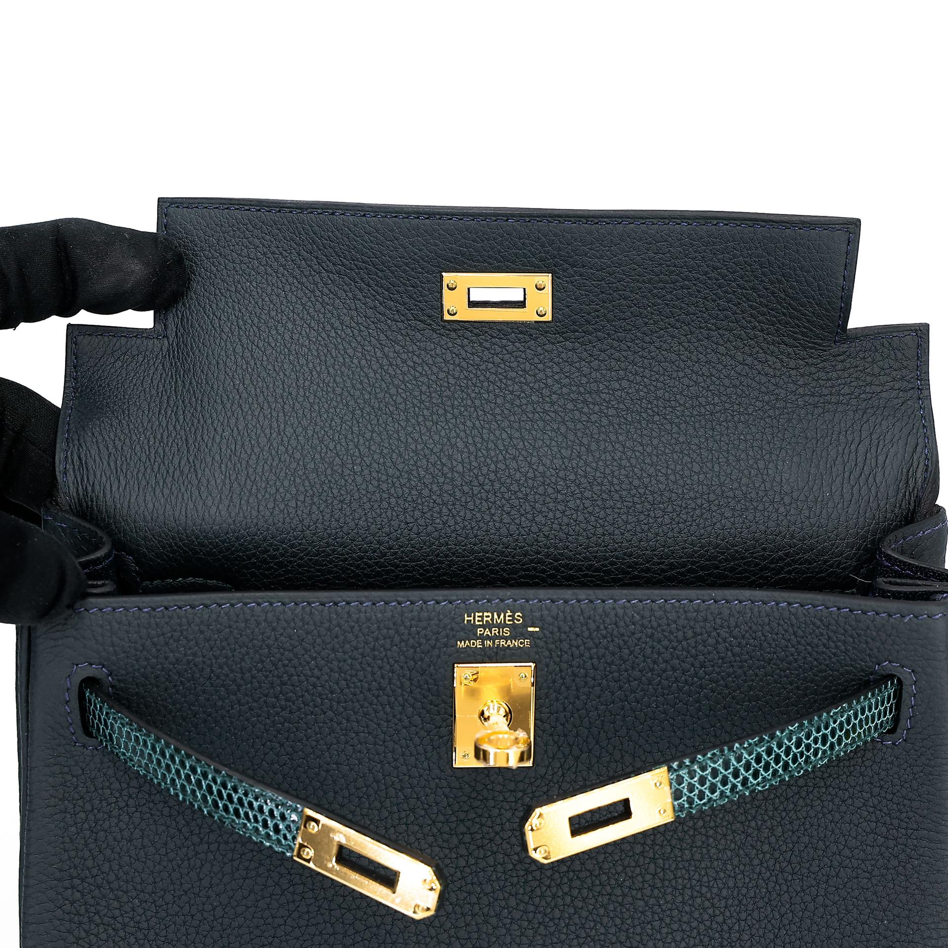 Unused ( Rank NS ) HERMÈS Kelly 25 Touch Vert Cypress (6O) Vert Rousseau (V0) Togo Lizard Gold hardware W (2024) - 13