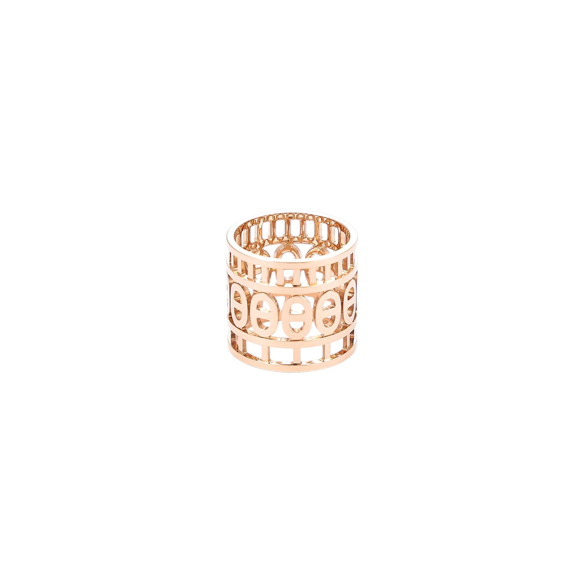 未使用保存品 HERMÈS 愛馬仕 Chaine d'ancre Divine 戒指 玫瑰金色 18K玫瑰金 玫瑰金扣 - 1