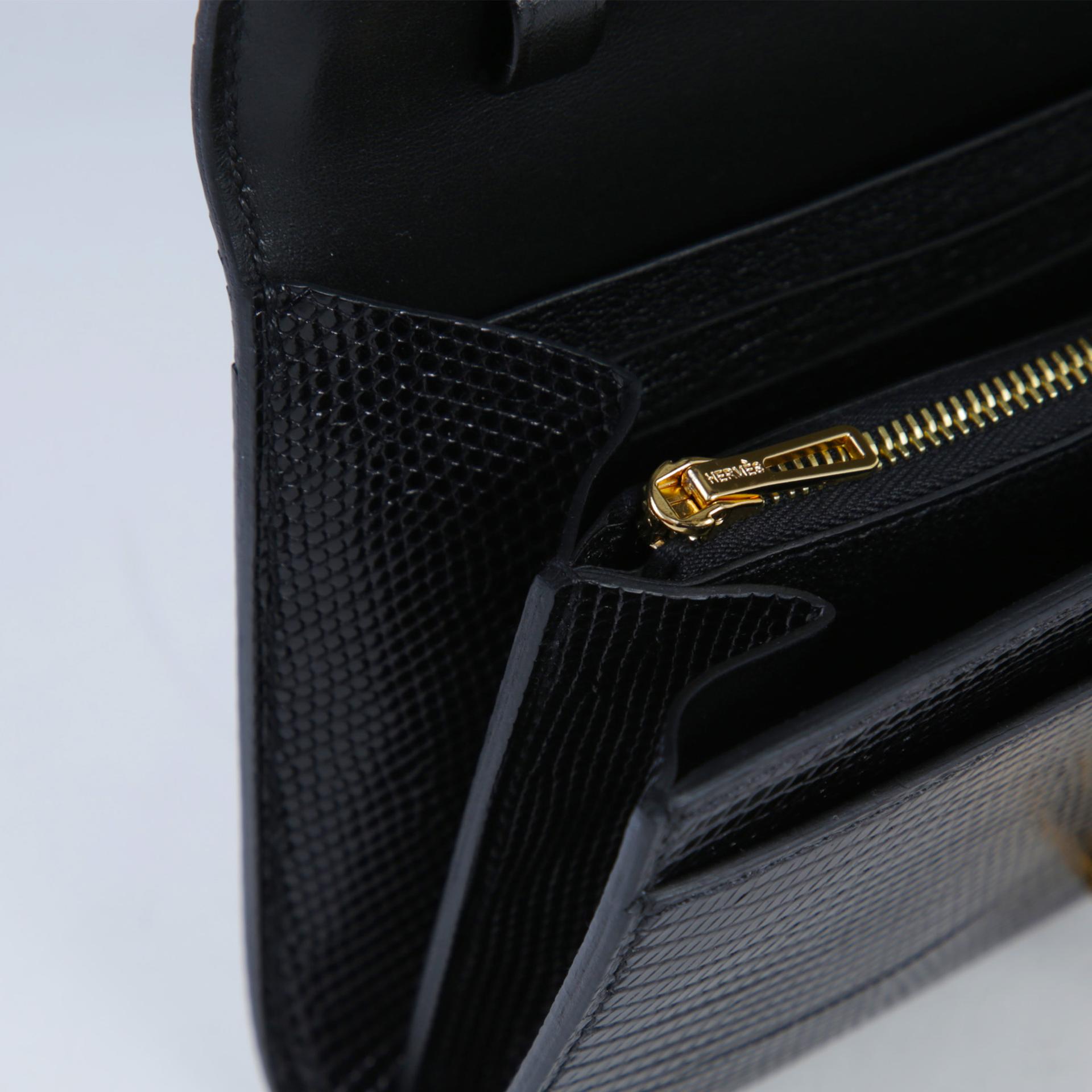 Unused ( Rank NS )  HERMÈS  Constance To Go Noir (89) Lizard Gold hardware U (2022) - 13