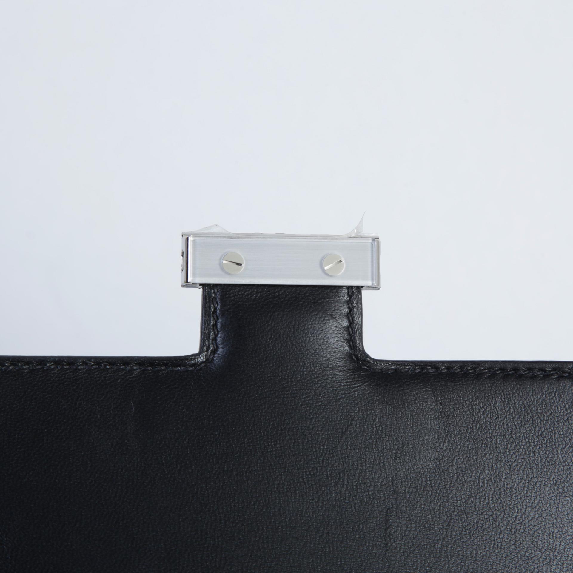 Very Good ( Rank A) HERMÈS Constance Mini Noir (89) Lizard Palladium hardware Z (2021) - 10