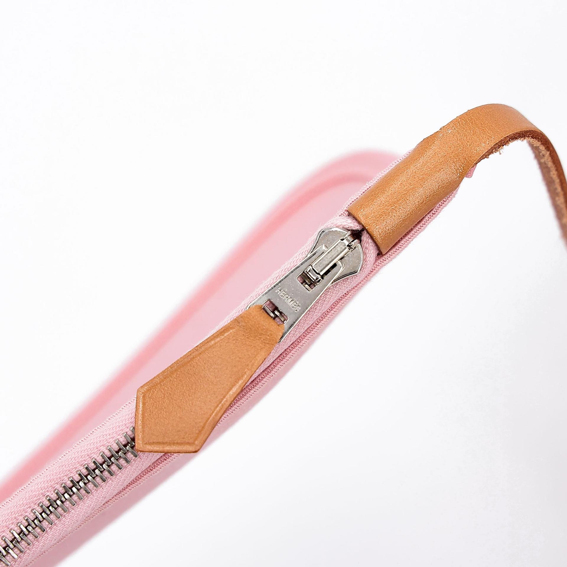 ランク SA  HERMÈS エルメス  エールバッグPM ローズサクラ (3Q) ナチュラルサブレ (21) ネゴンダ シルバー金具 T刻印 - 25