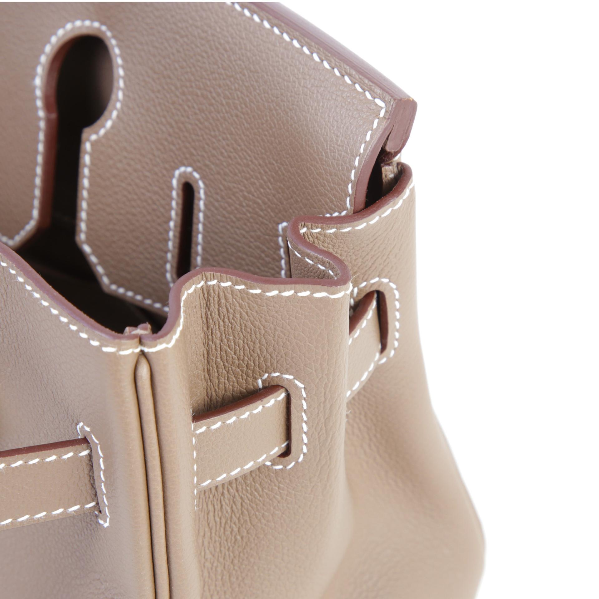 ランク NS 未使用品 HERMÈS エルメス バーキンショルダーライト29 エトゥープ (18) エバーカラー シルバー金具 W刻印 - 11
