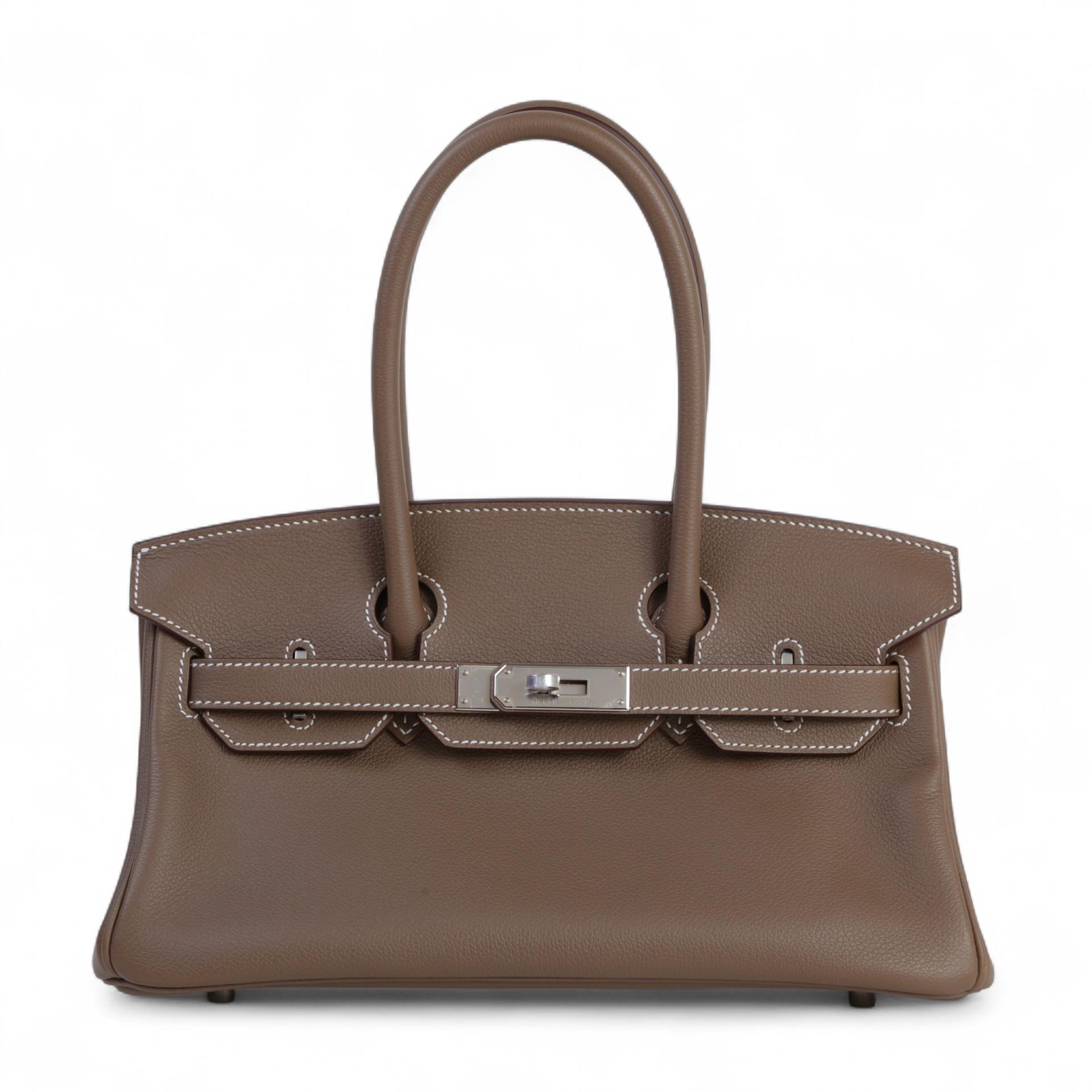 ランク NS 未使用品 HERMÈS エルメス バーキンショルダーライト29 エトゥープ (18) エバーカラー シルバー金具 W刻印 - 1