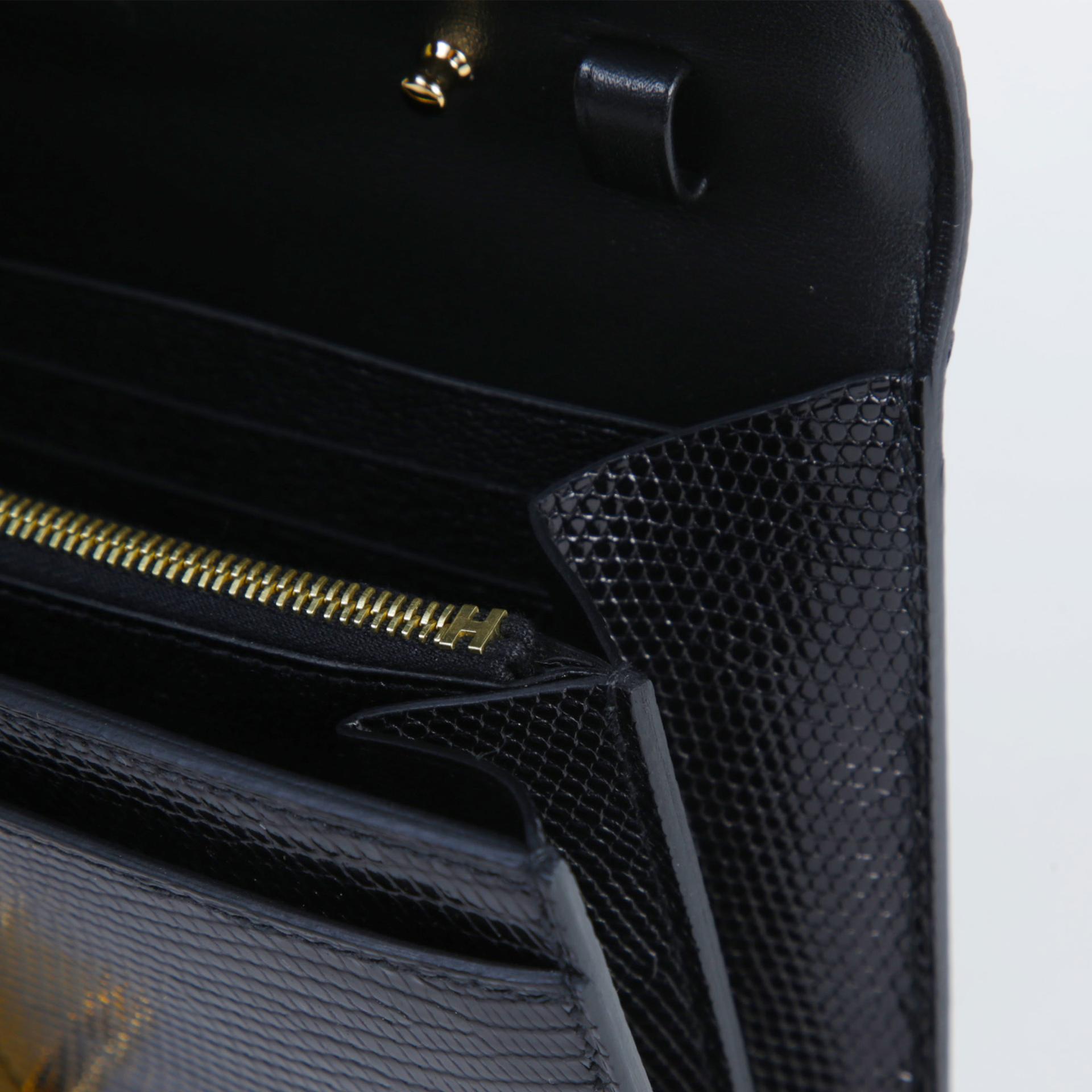 Unused ( Rank NS )  HERMÈS  Constance To Go Noir (89) Lizard Gold hardware U (2022) - 12