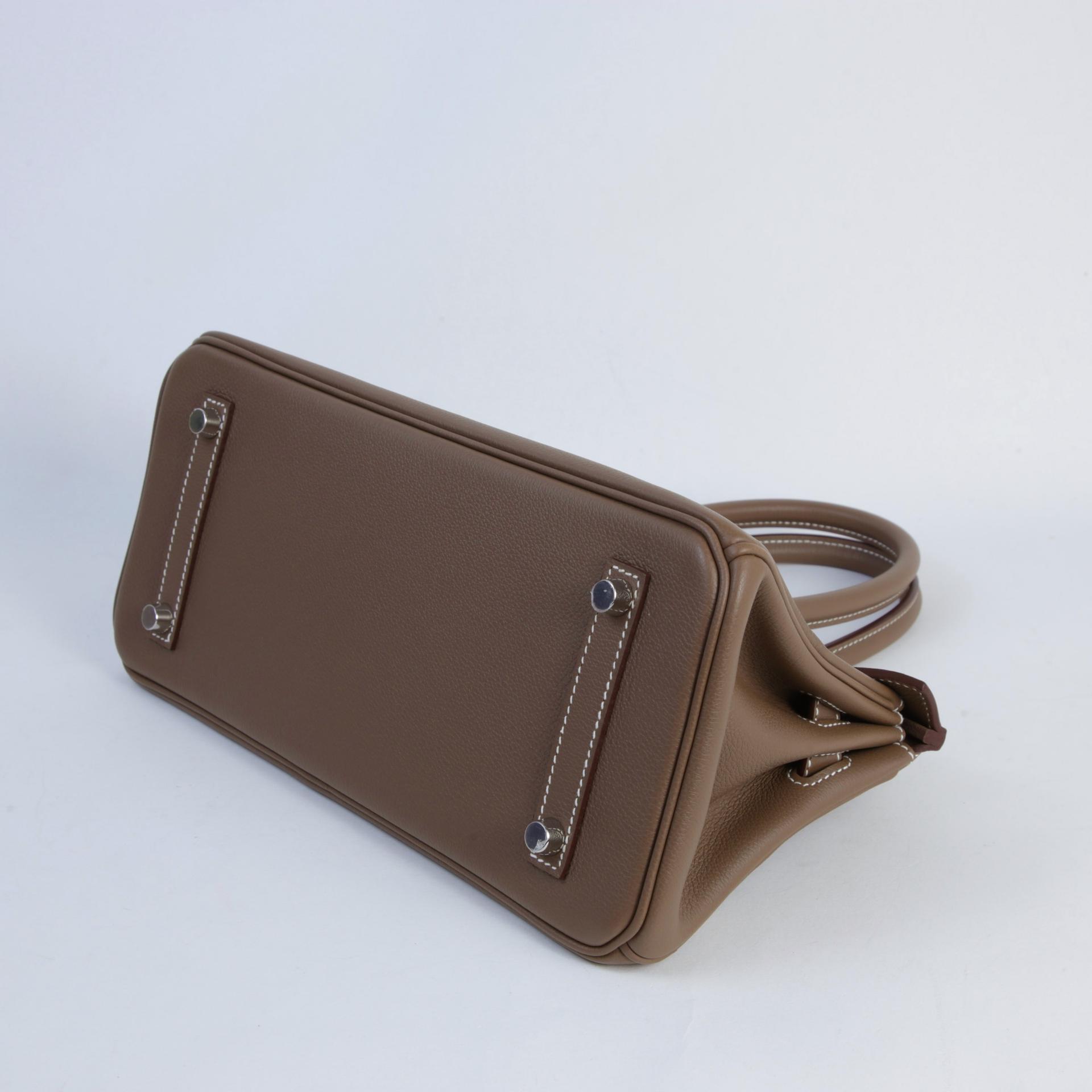 ランク NS 未使用品 HERMÈS エルメス バーキンショルダーライト29 エトゥープ (18) エバーカラー シルバー金具 W刻印 - 5