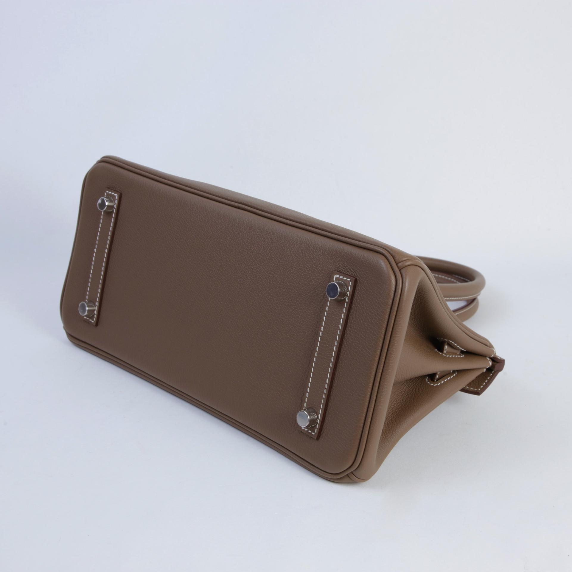ランク NS 未使用品 HERMÈS エルメス バーキンショルダーライト29 エトゥープ (18) エバーカラー シルバー金具 W刻印 - 7