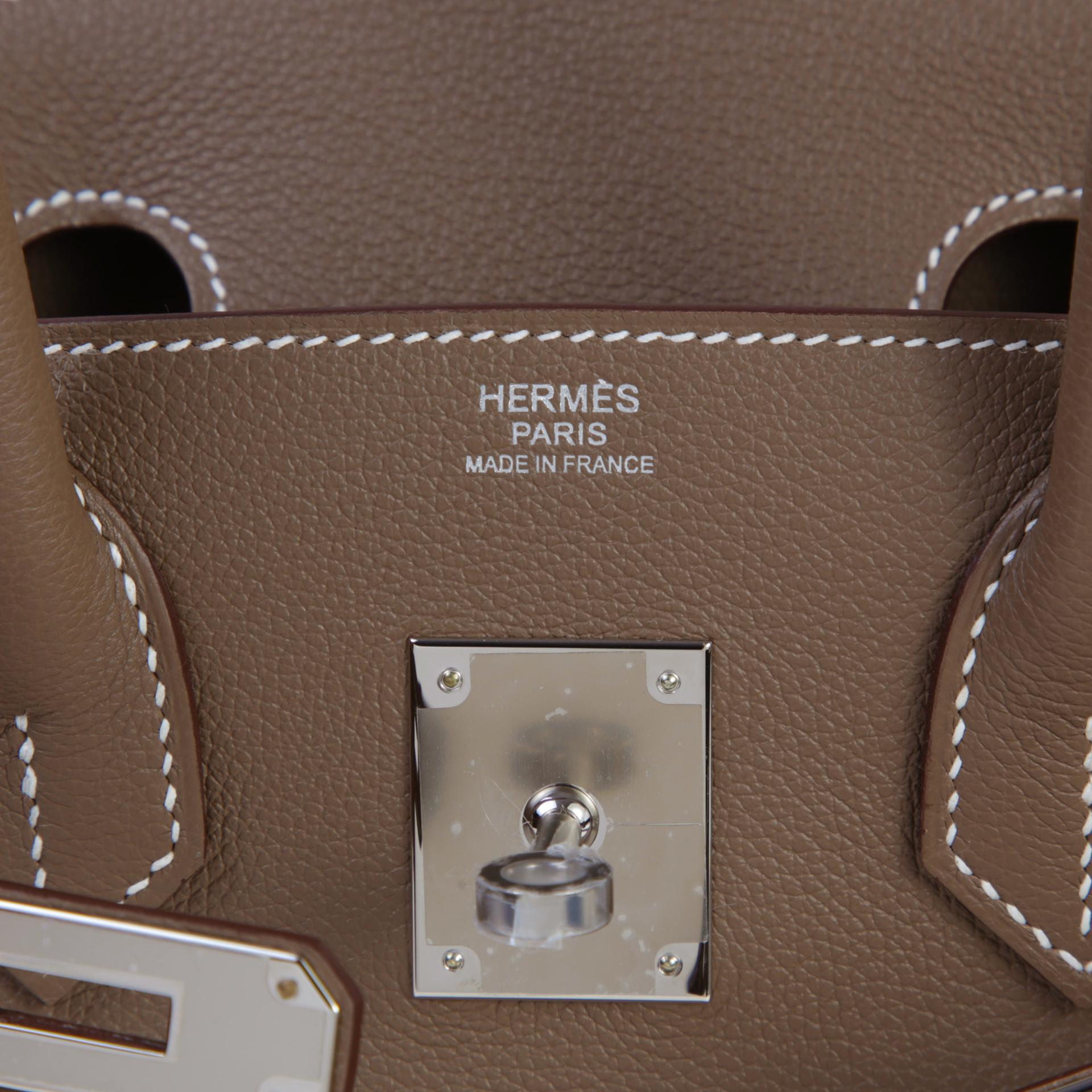 ランク NS 未使用品 HERMÈS エルメス バーキンショルダーライト29 エトゥープ (18) エバーカラー シルバー金具 W刻印 - 9