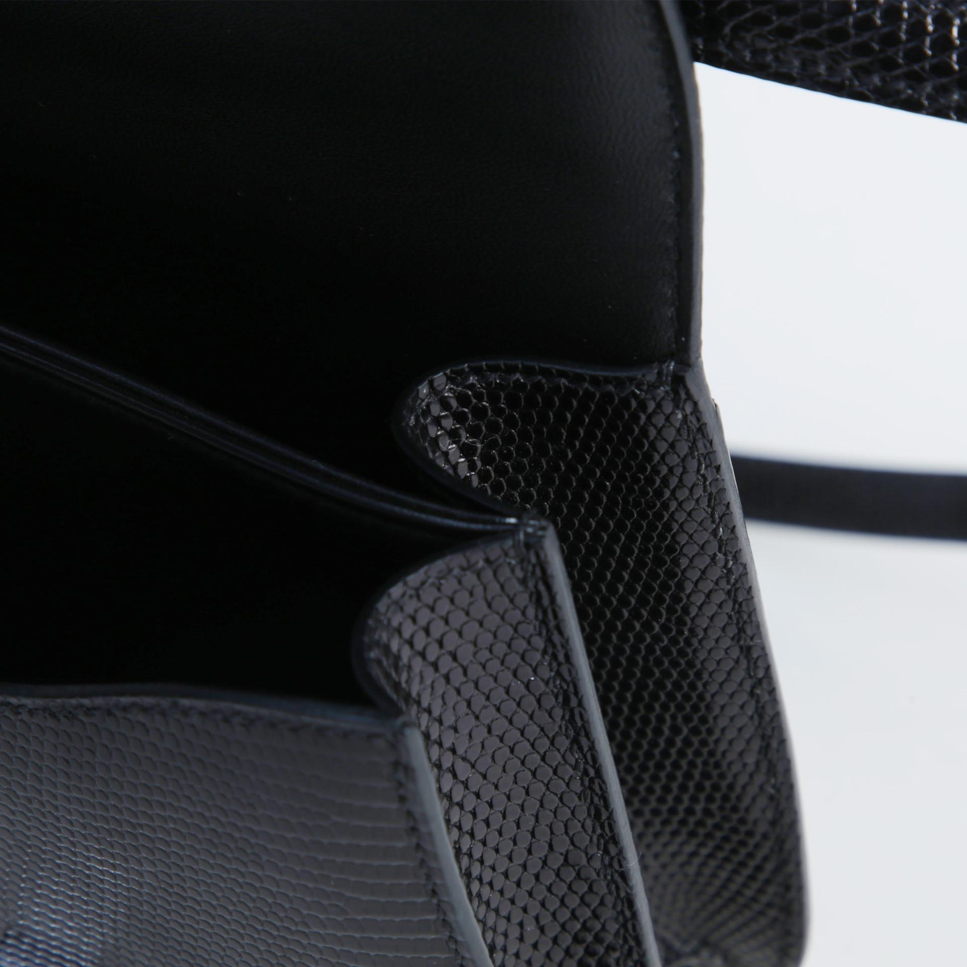 Very Good ( Rank A) HERMÈS Constance Mini Noir (89) Lizard Palladium hardware Z (2021) - 12