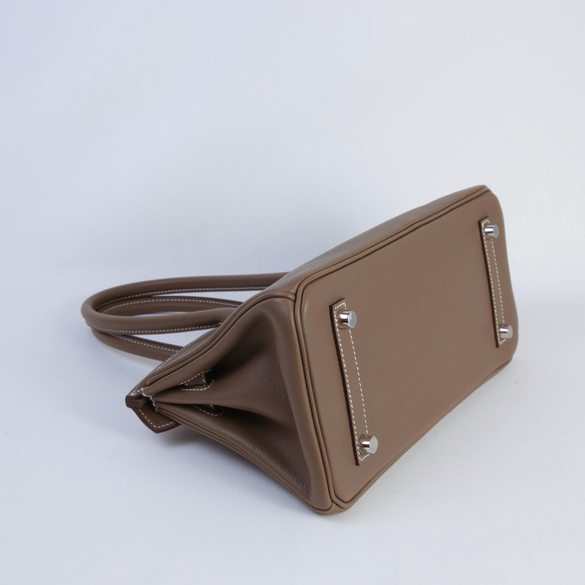 ランク NS 未使用品 HERMÈS エルメス バーキンショルダーライト29 エトゥープ (18) エバーカラー シルバー金具 W刻印 - 6