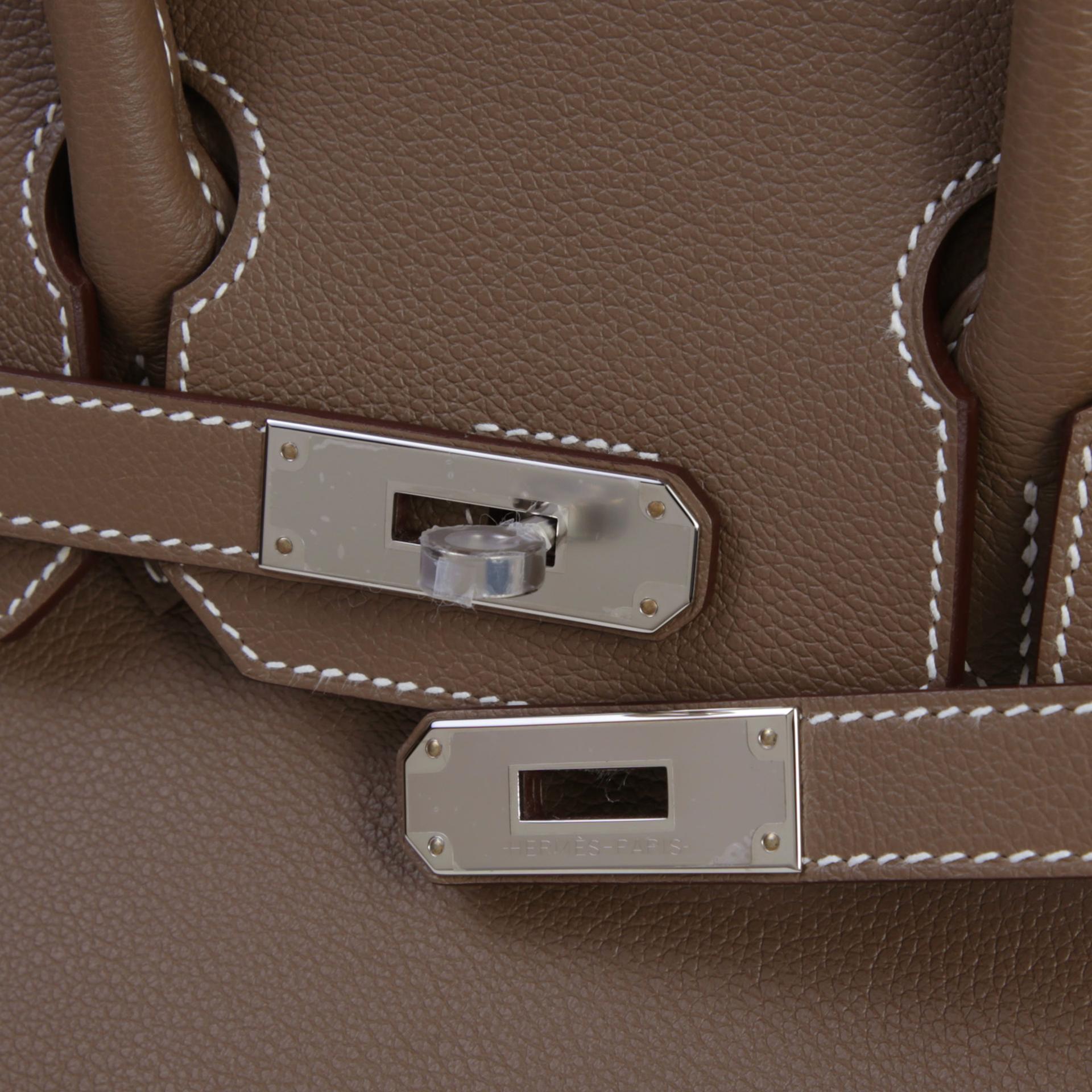 ランク NS 未使用品 HERMÈS エルメス バーキンショルダーライト29 エトゥープ (18) エバーカラー シルバー金具 W刻印 - 8